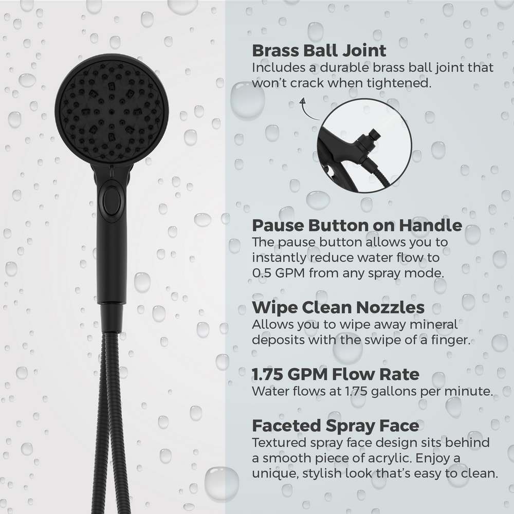 Pfister 016WS2HFM01SDB Showerhead-Bar-Panels - View #7