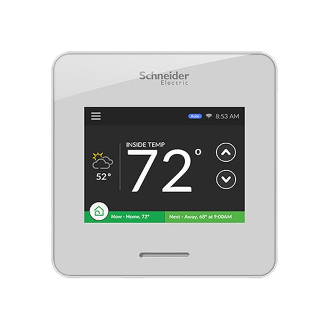 Schneider Electric Air White Thermostat with Wi-Fi Compatibility in the