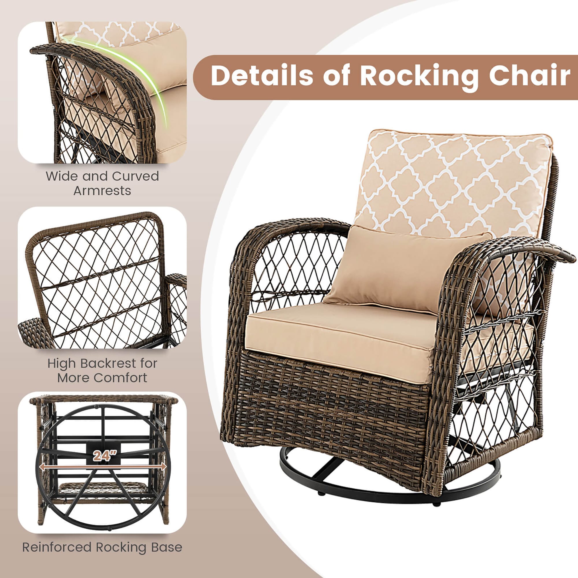 Forclover ALLS-28RD Patio-Conversation-Sets - View #6