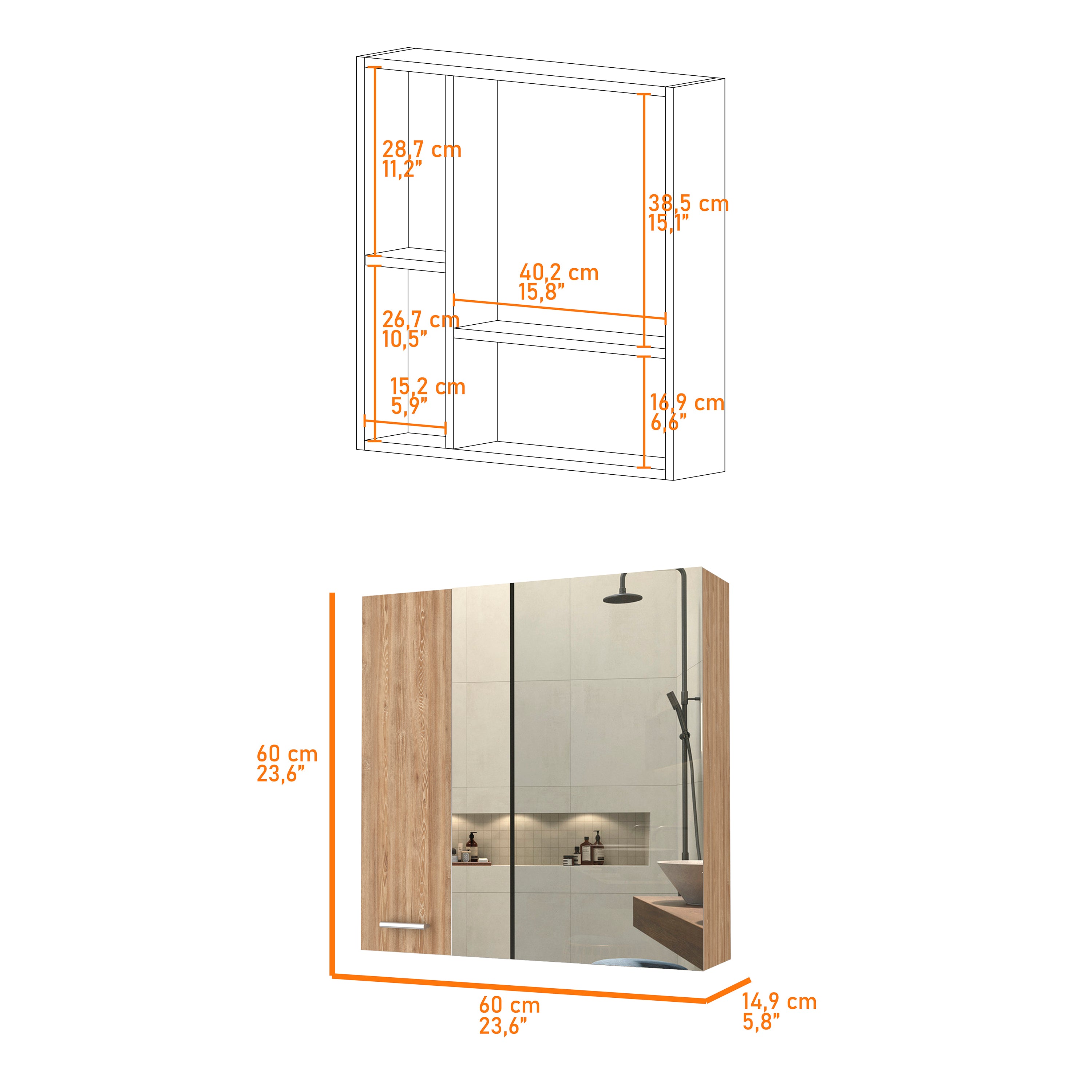 ToolCat BZ-2-48-JYG Bathroom-Medicine-Cabinets - View #4