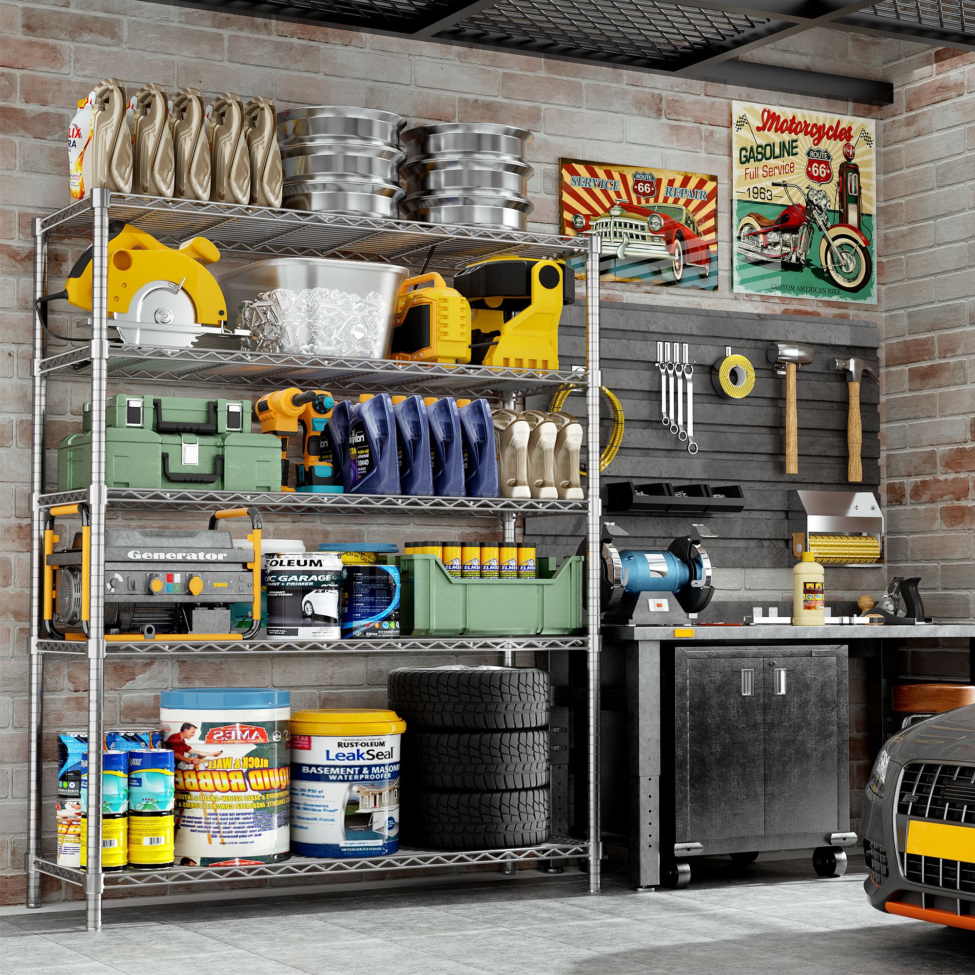 LOVMOR CHROME-48HAGW-PLR Free-Standing-Shelving - View #6