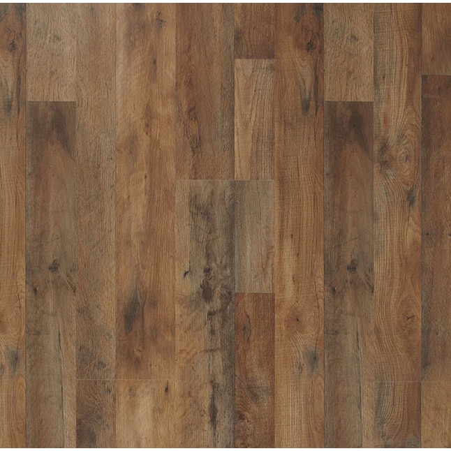 Florian Oak 7-mm Thick Wood Plank 8-in W x 48-in L Laminate Flooring  (23.91-sq ft) in the Laminate Flooring department at Lowes.com