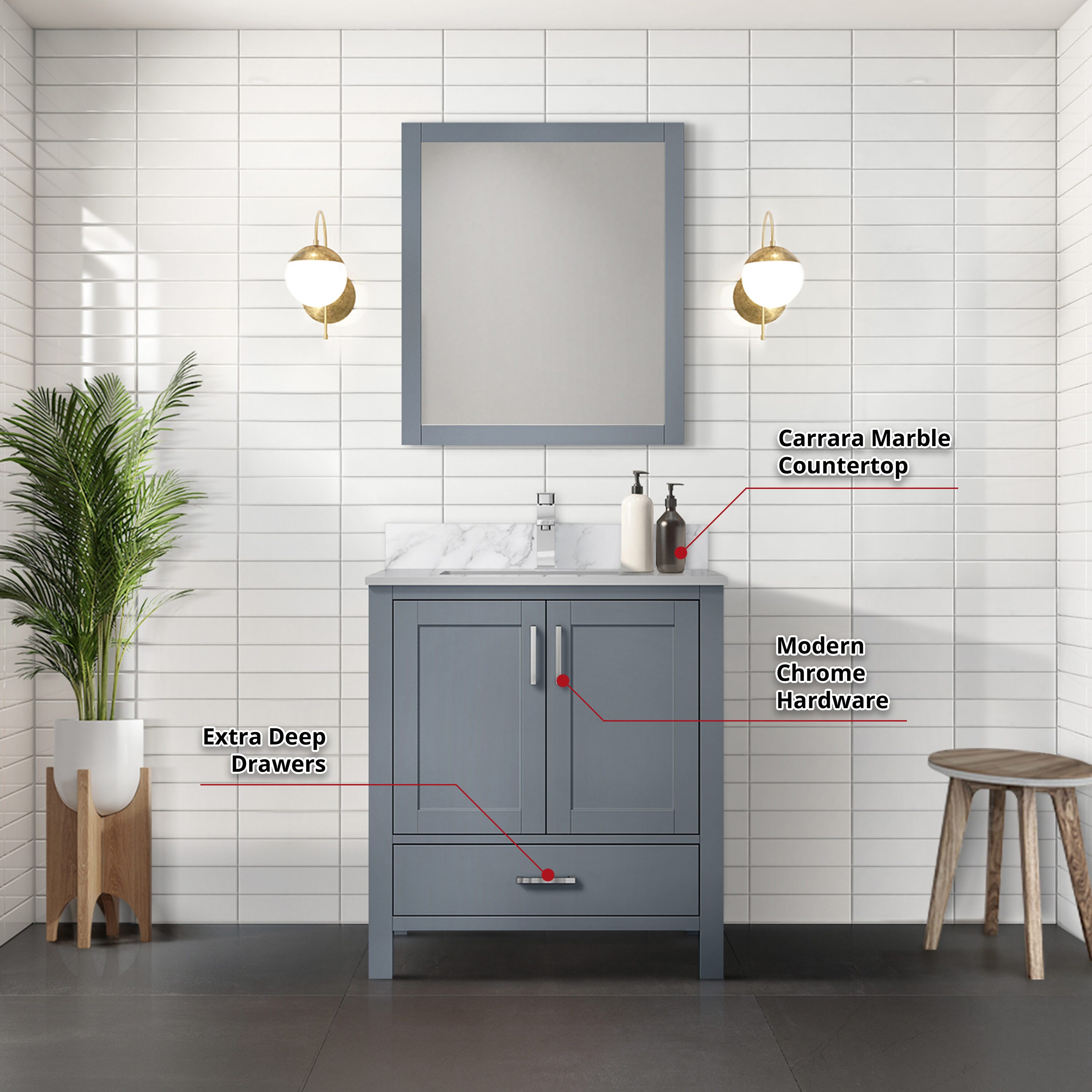 Lexora LJ342230SBDS000 Bath-Vanity-Combo - View #7