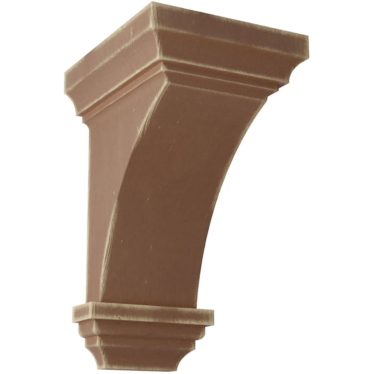 Ekena Millwork CORWD06X06X12JEBR 6-in x 6.75-in x 12-in Vintage Decor Finished Rubberwood Wood Paintable/Stainable Corbel