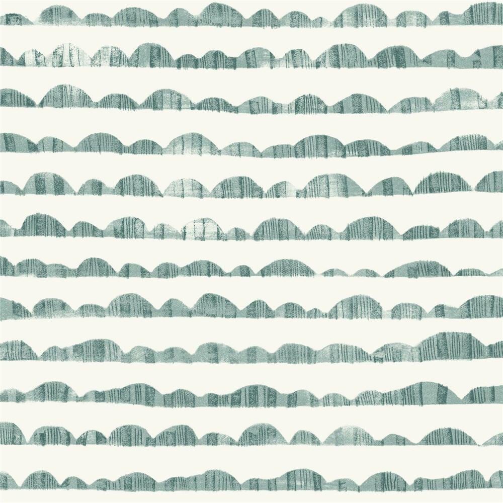 Magnolia Home MK1143 56-sq ft Blue Paper Abstract Prepasted Soak and Hang Wallpaper