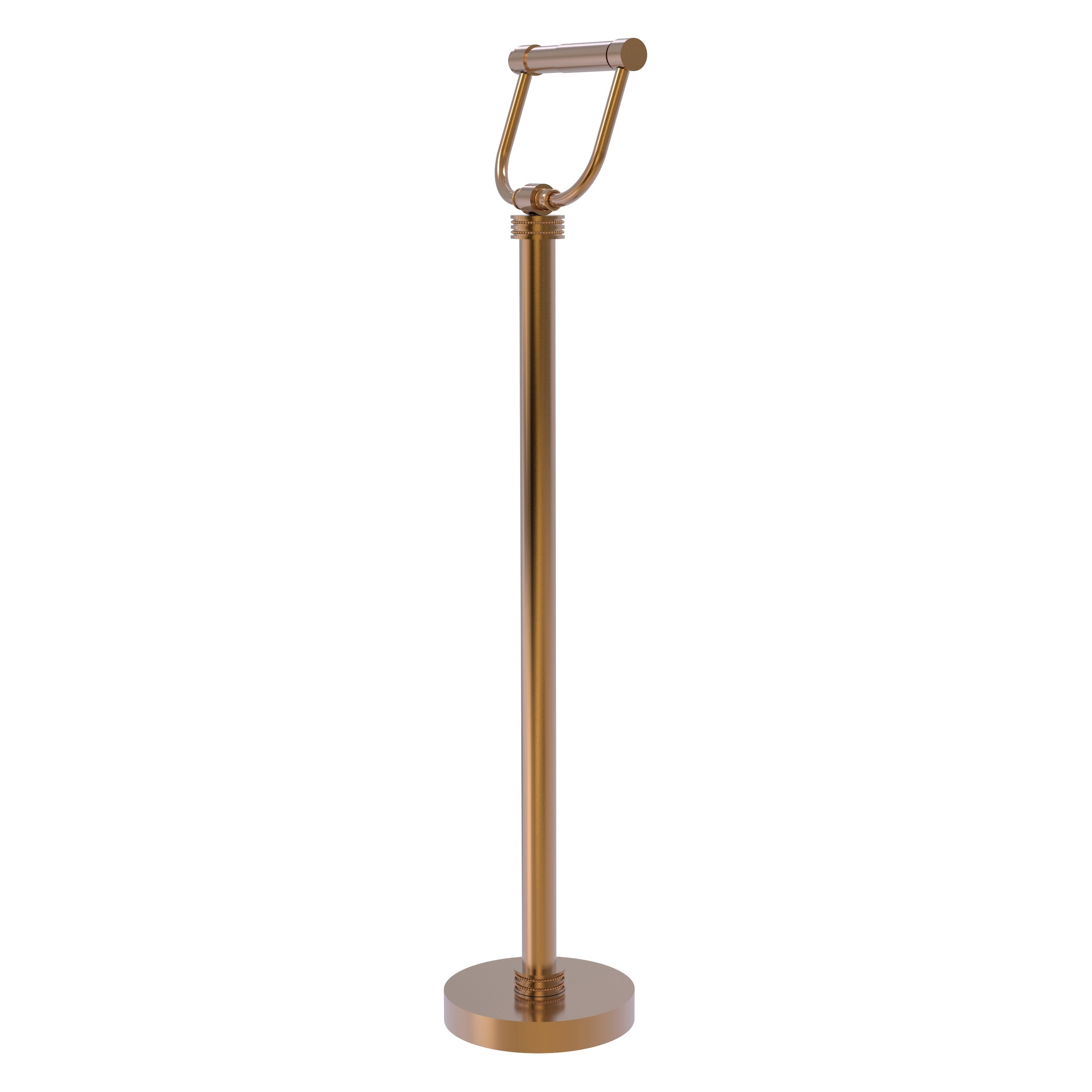 Allied Brass TS-25D-BBR Brushed Bronze Freestanding Double post Toilet Paper Holder 1 -Rolls with Storage