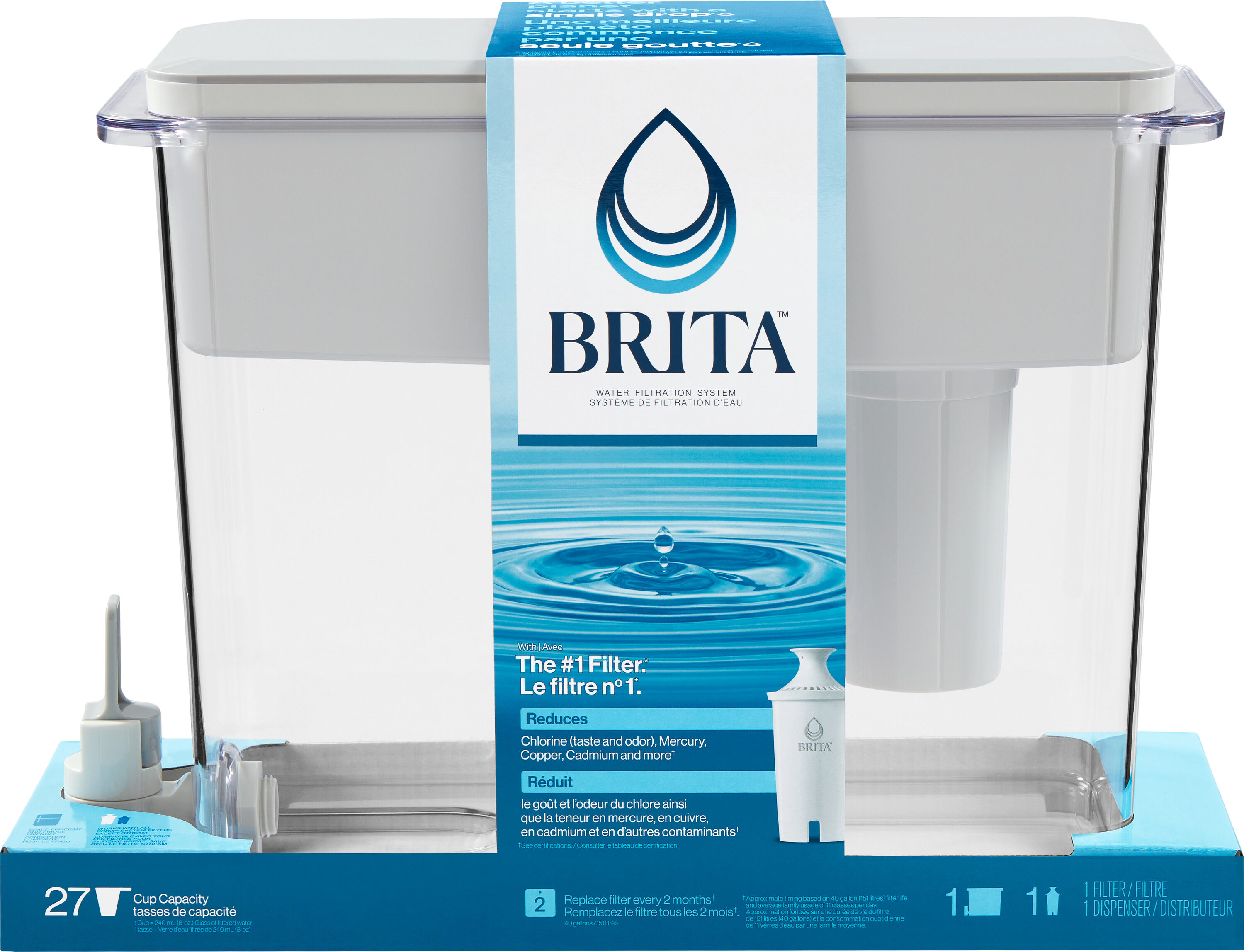 Brita Tap Water Filter System Water Faucet Filter Filtration BPA Free Less  Lead