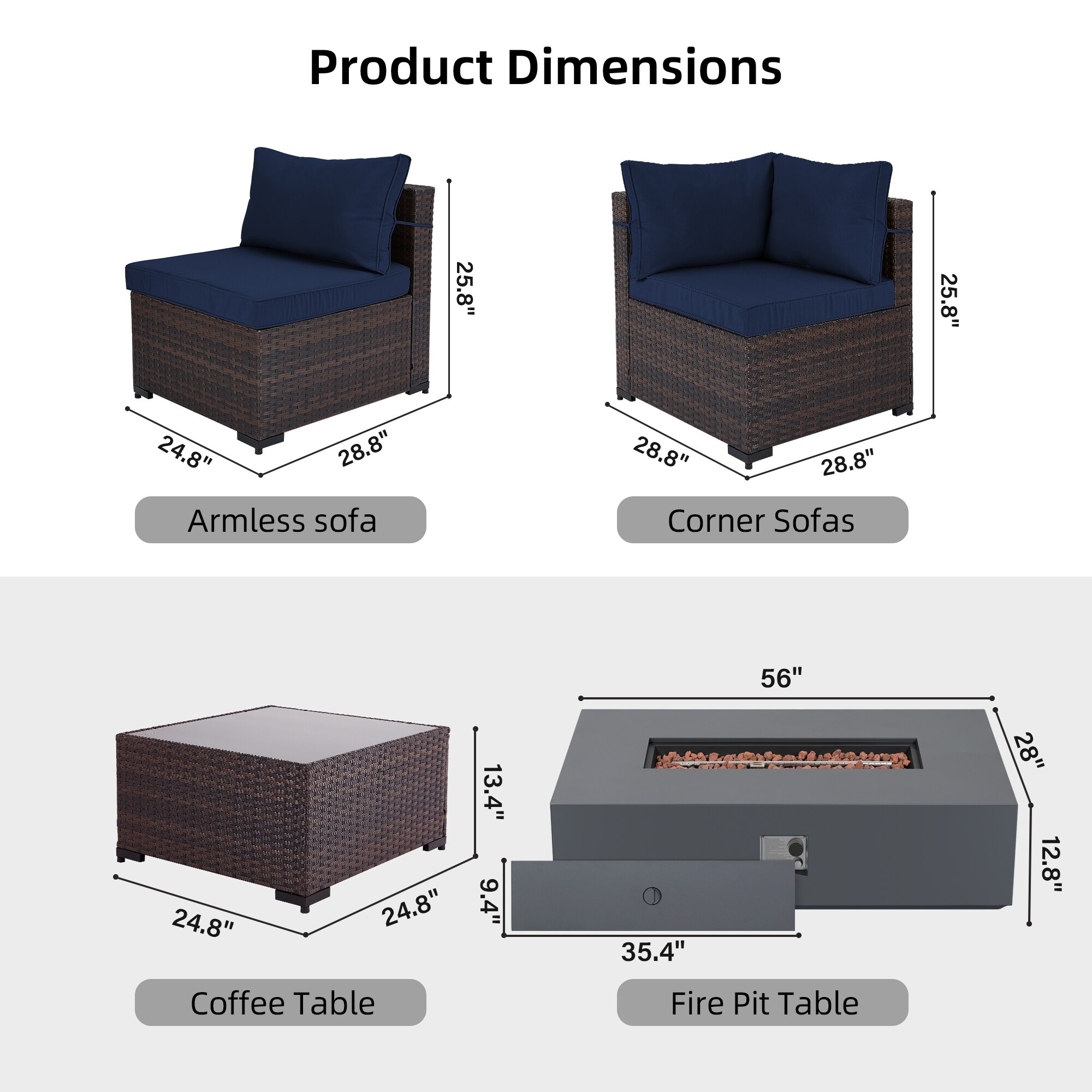 Patio Watcher SF-AB2C-N56TP Patio-Conversation-Sets - View #3
