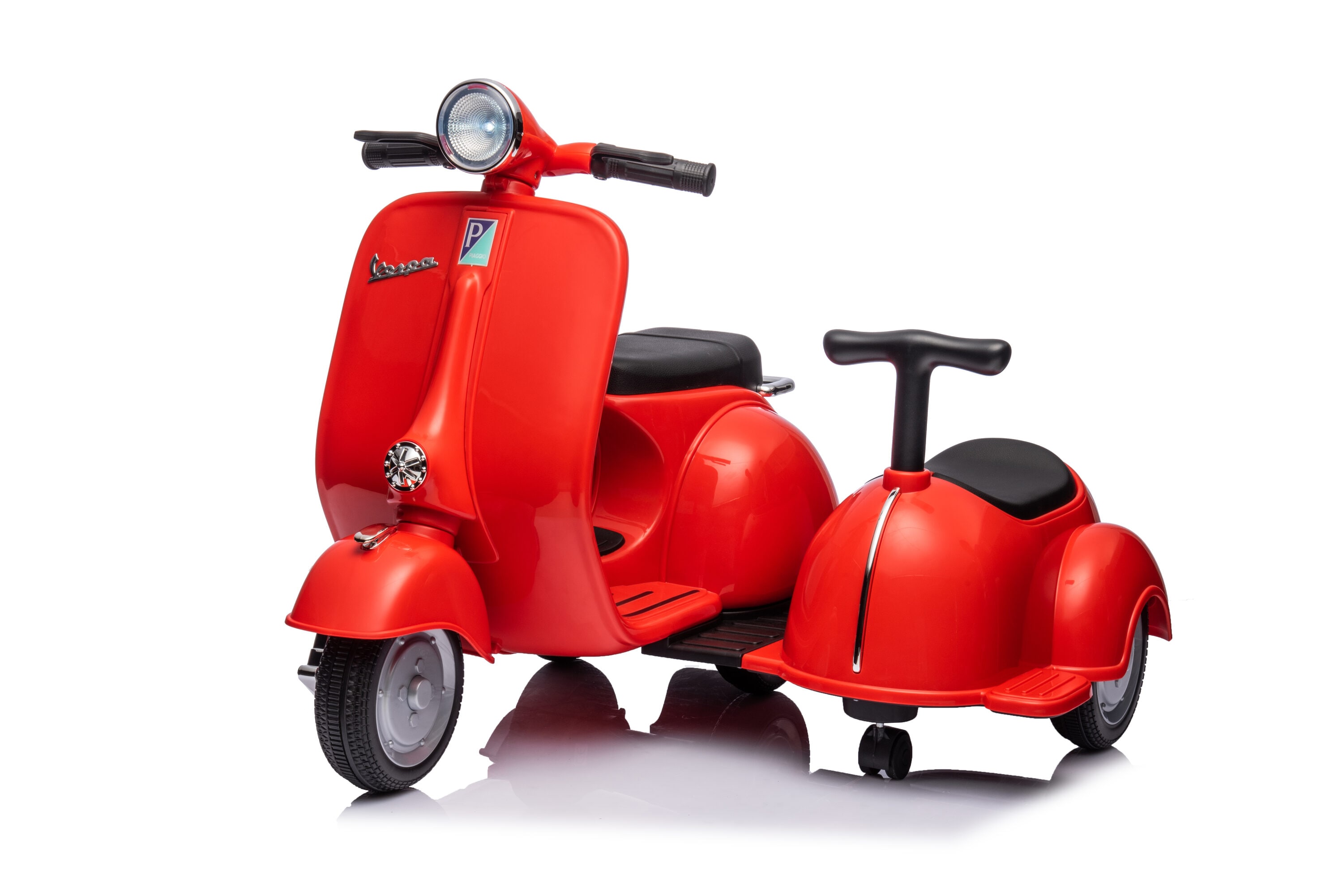 Flynama L-135091 Scooter Motorcycle with Side Car For Kids- Red
