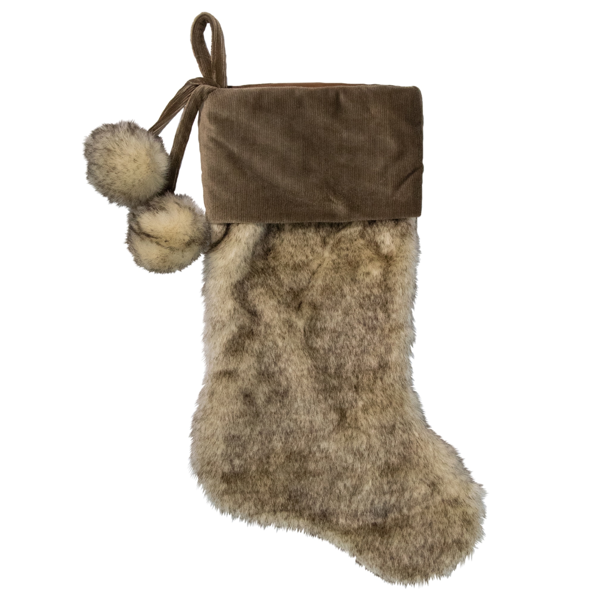 Northlight 34315026 20.5-in Brown Merry Christmas Christmas Stocking