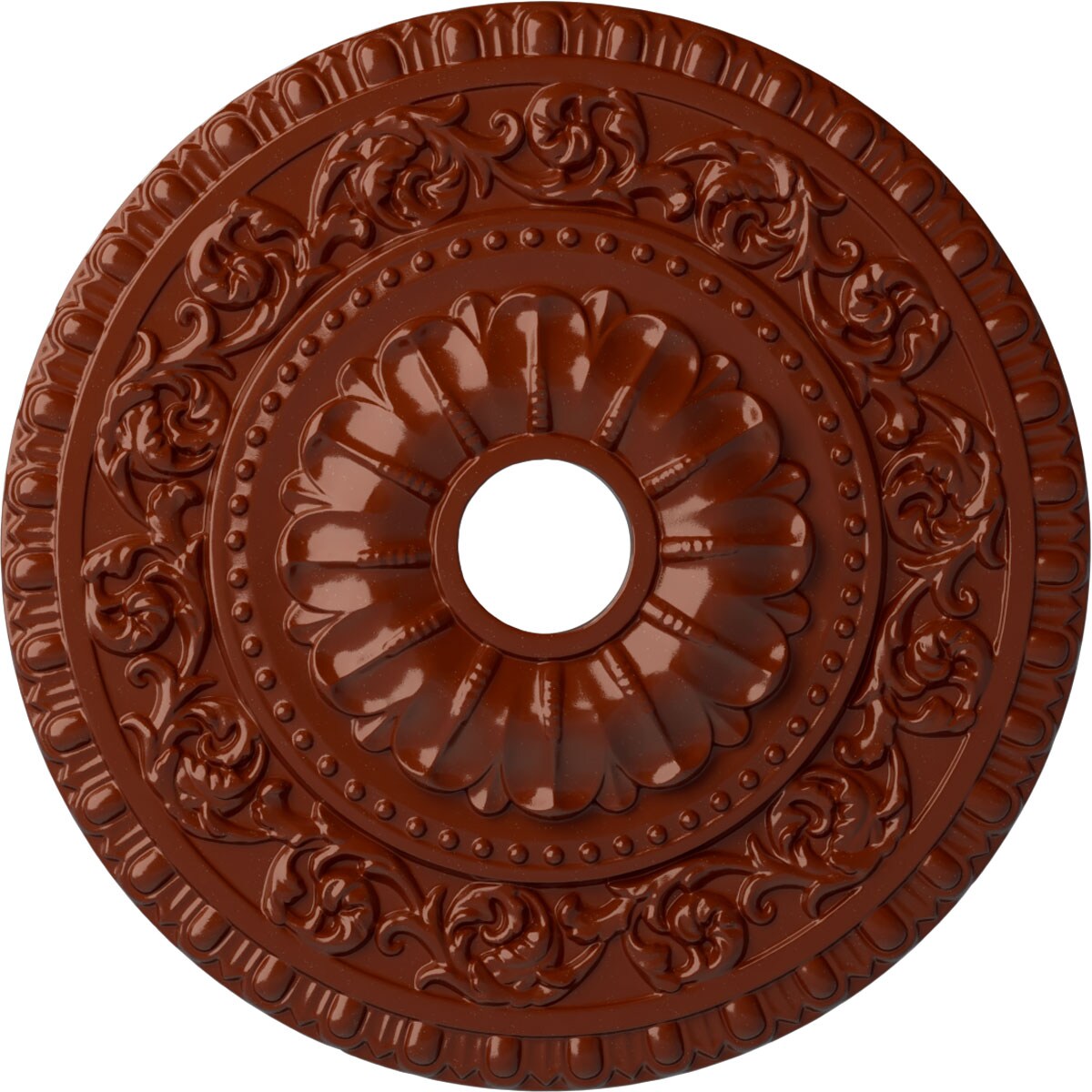 Ekena Millwork CM23VAFIF Vaduz 23.5-in W x 23.5-in L Painted Firebrick Polyurethane Whole Ceiling Medallion