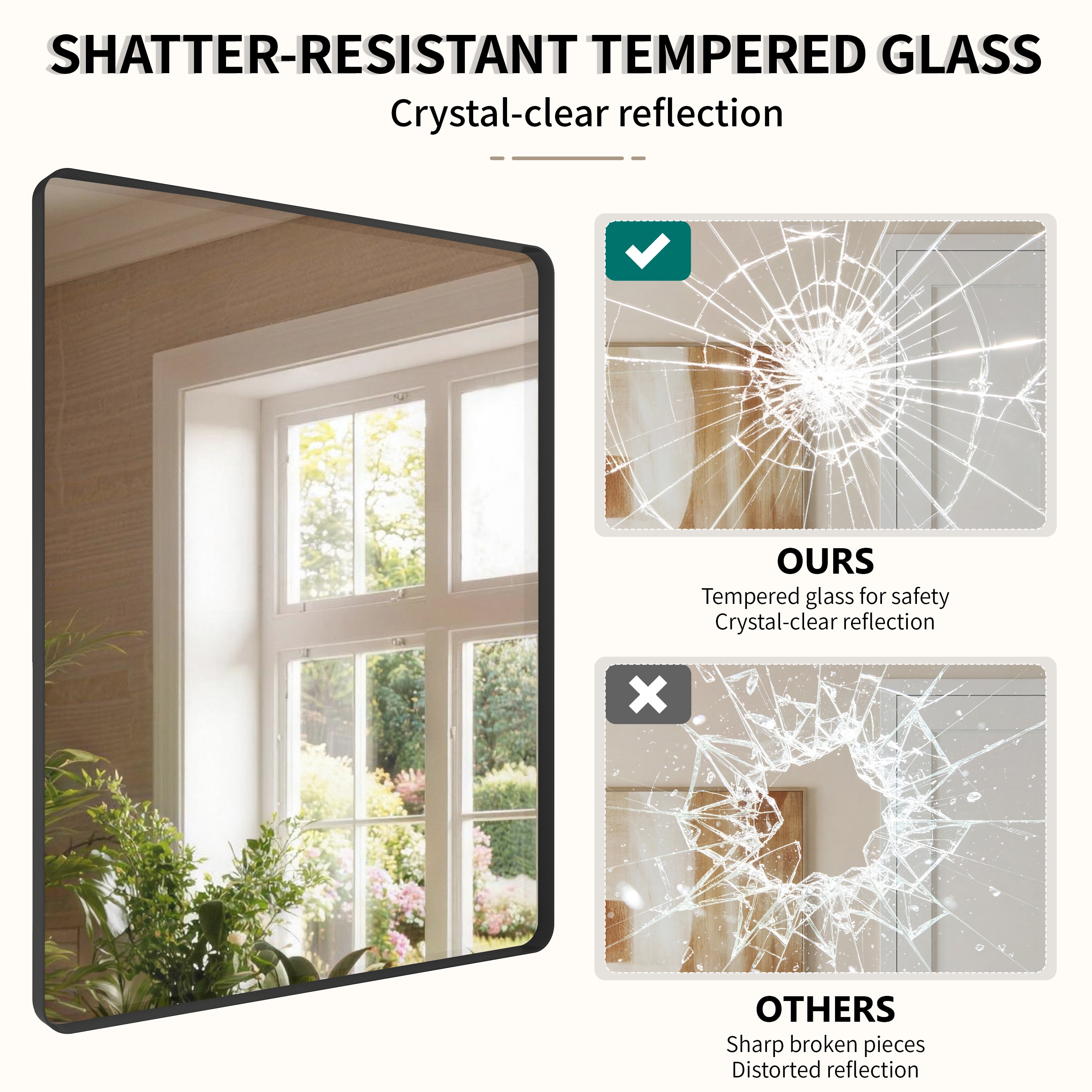 Dimakai DK-3628BK Framed-Bath-Mirrors - View #5