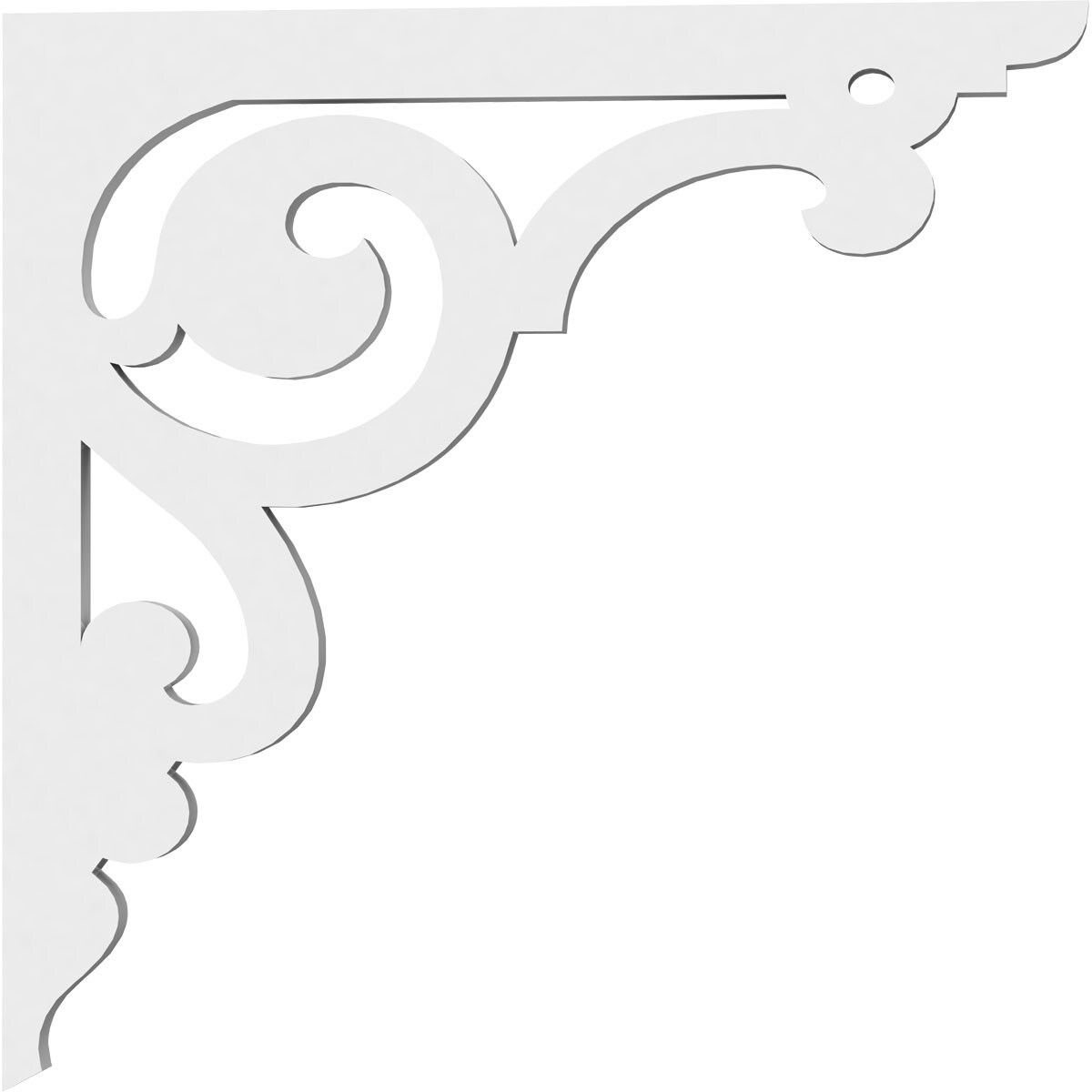 Ekena Millwork BKTP01X12X12HU Exterior-Brackets-Braces - View #3