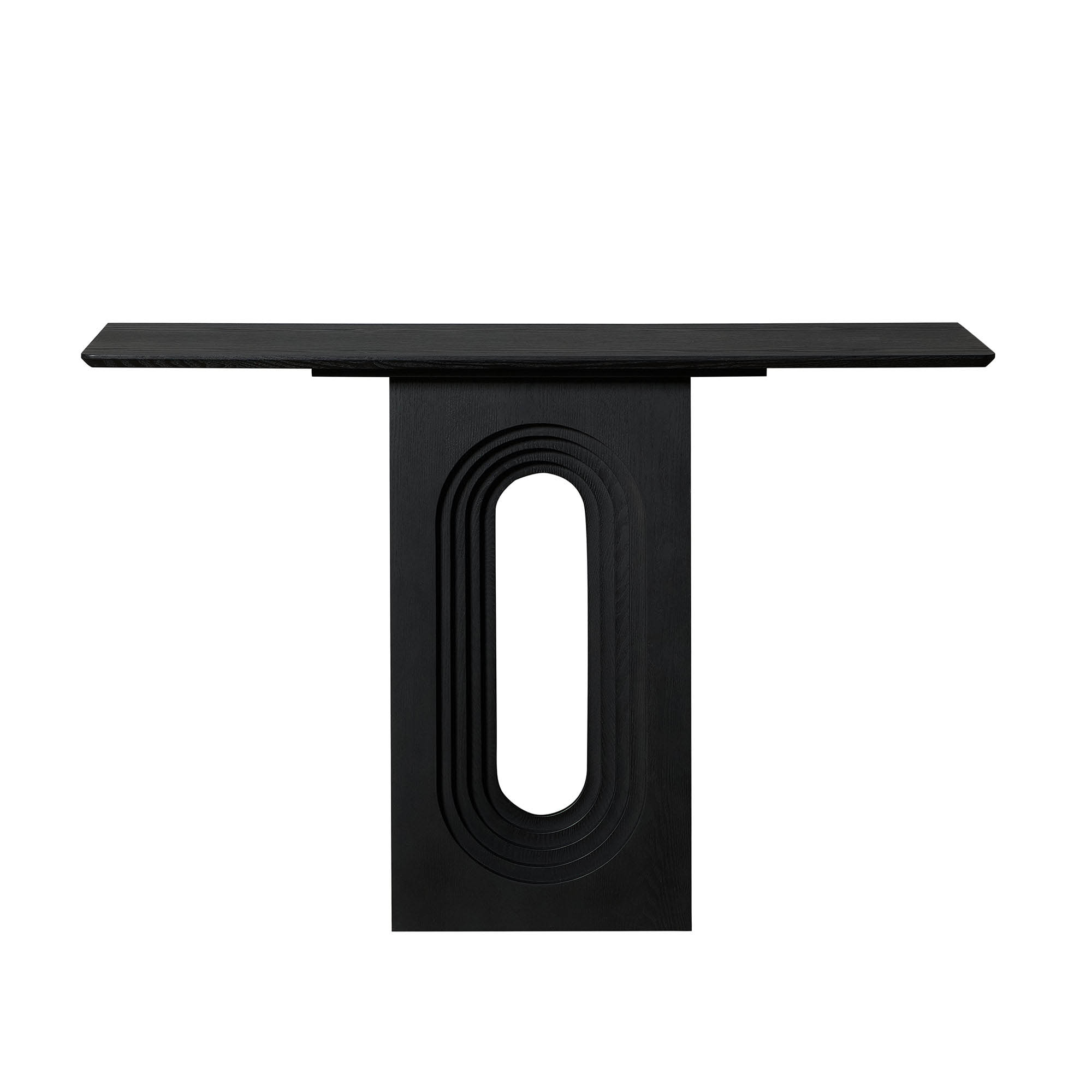 SINOFURN SYA330187AW Modern Black MDF Console table