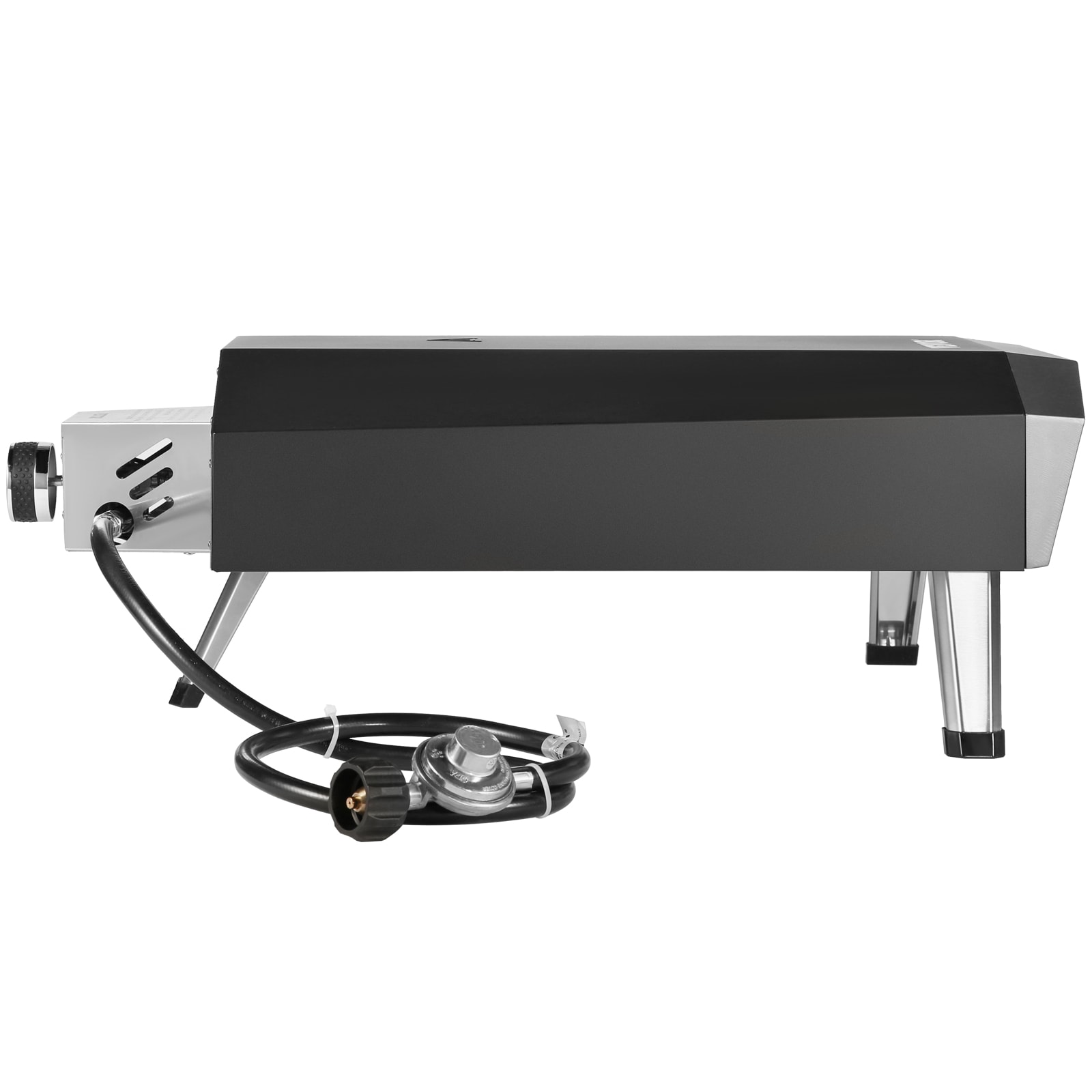 VEVOR 13-Inch Black and Silver Outdoor Gas Pizza Oven