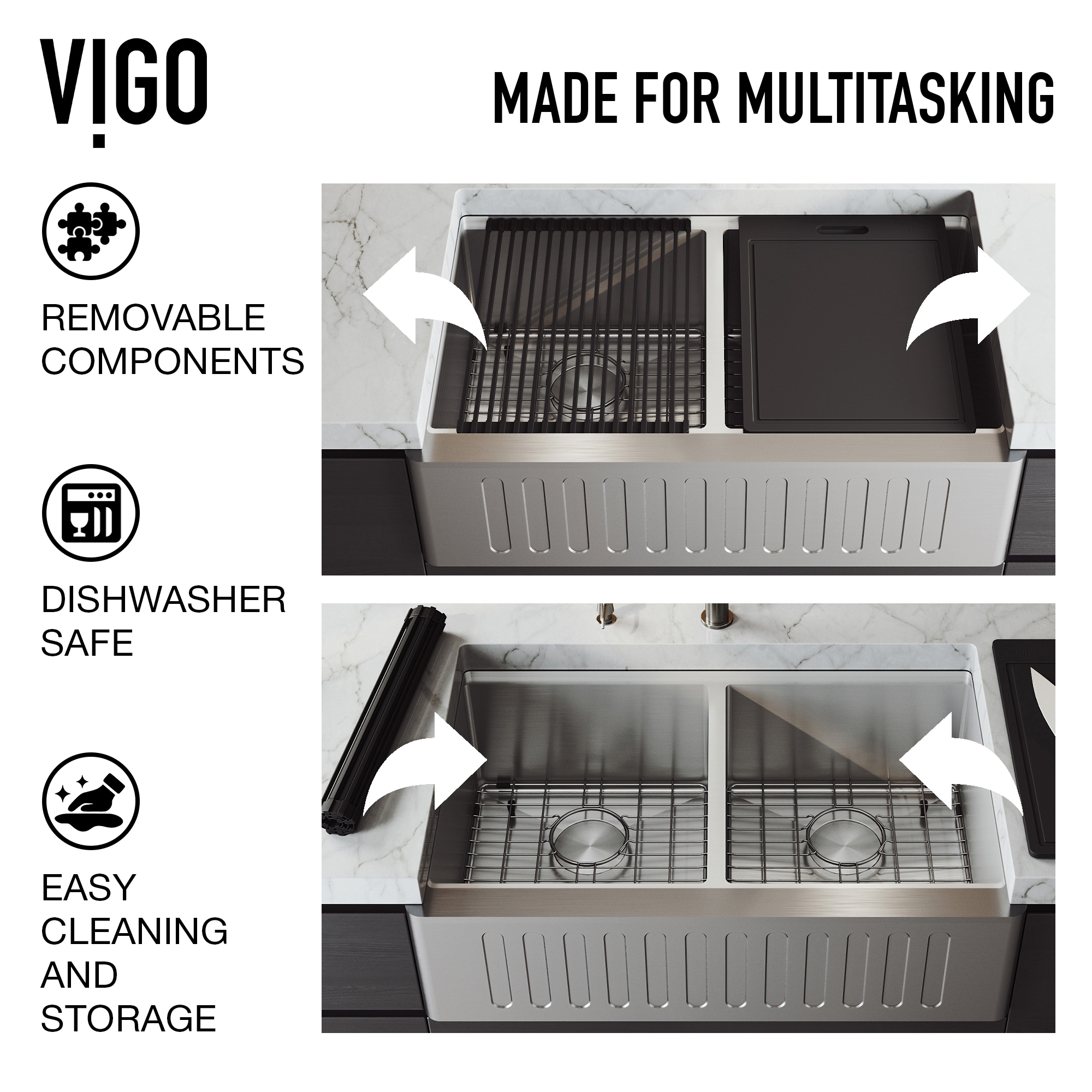VIGO VGS3620BLSA Kitchen-Sinks - View #10