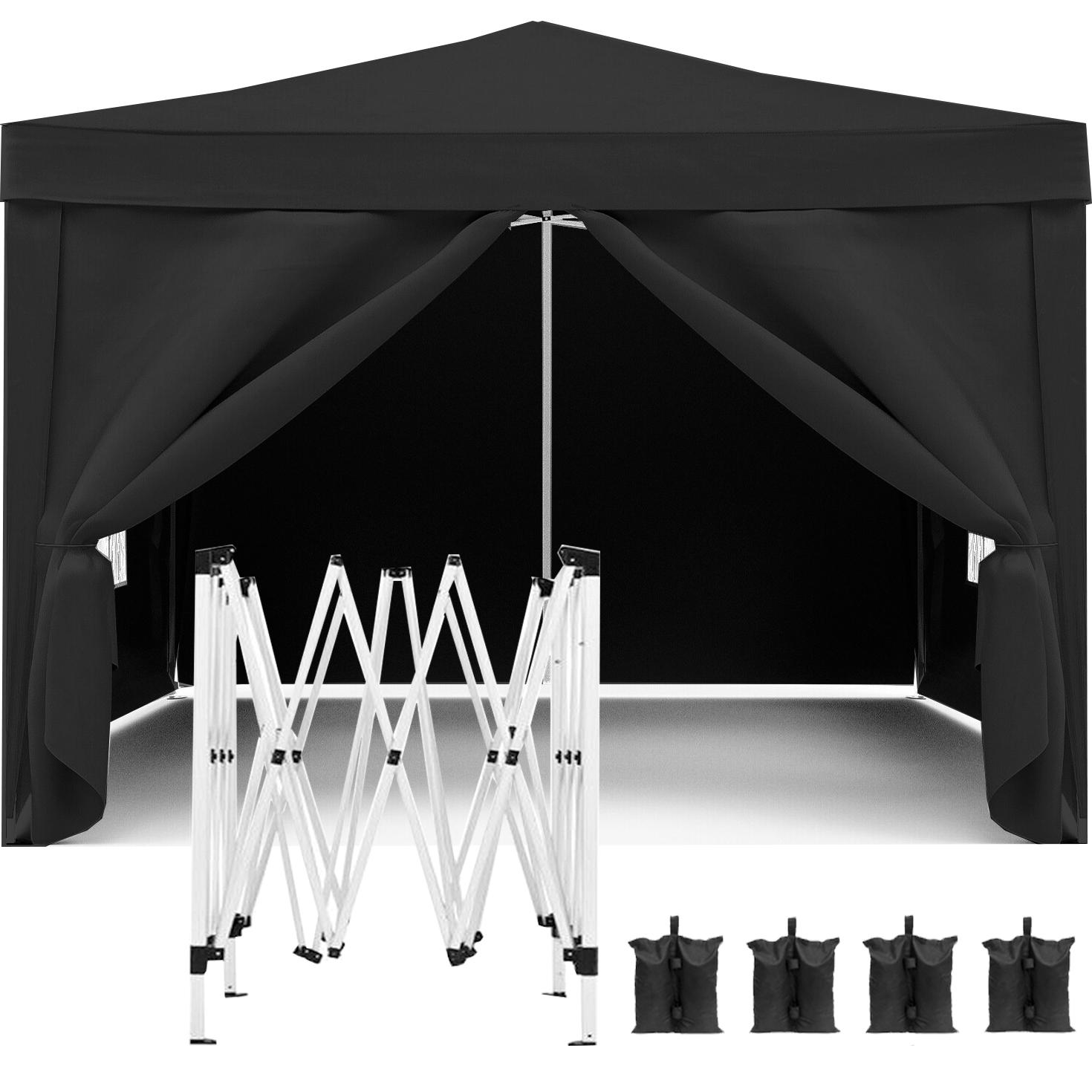 Portable Party Pop Up Canopy Folding Tent Steel-Frame Gazebos, Pergolas ...