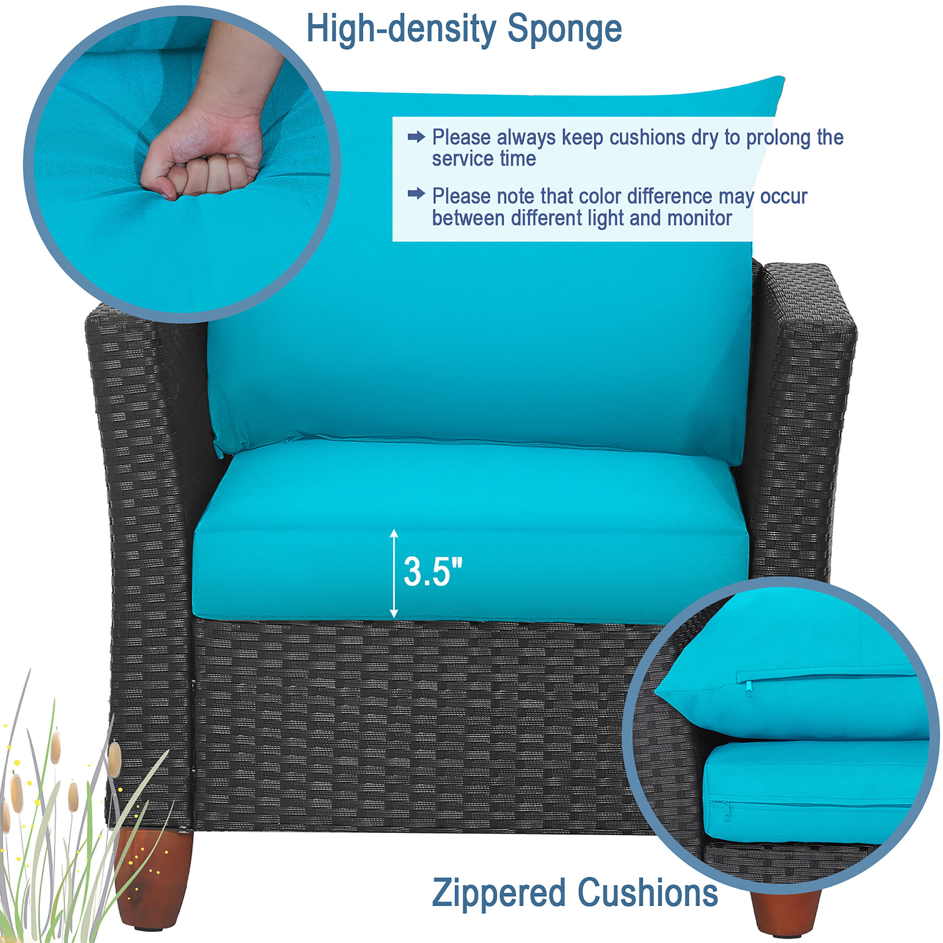 Costway HW70614TU Patio-Conversation-Sets - View #3