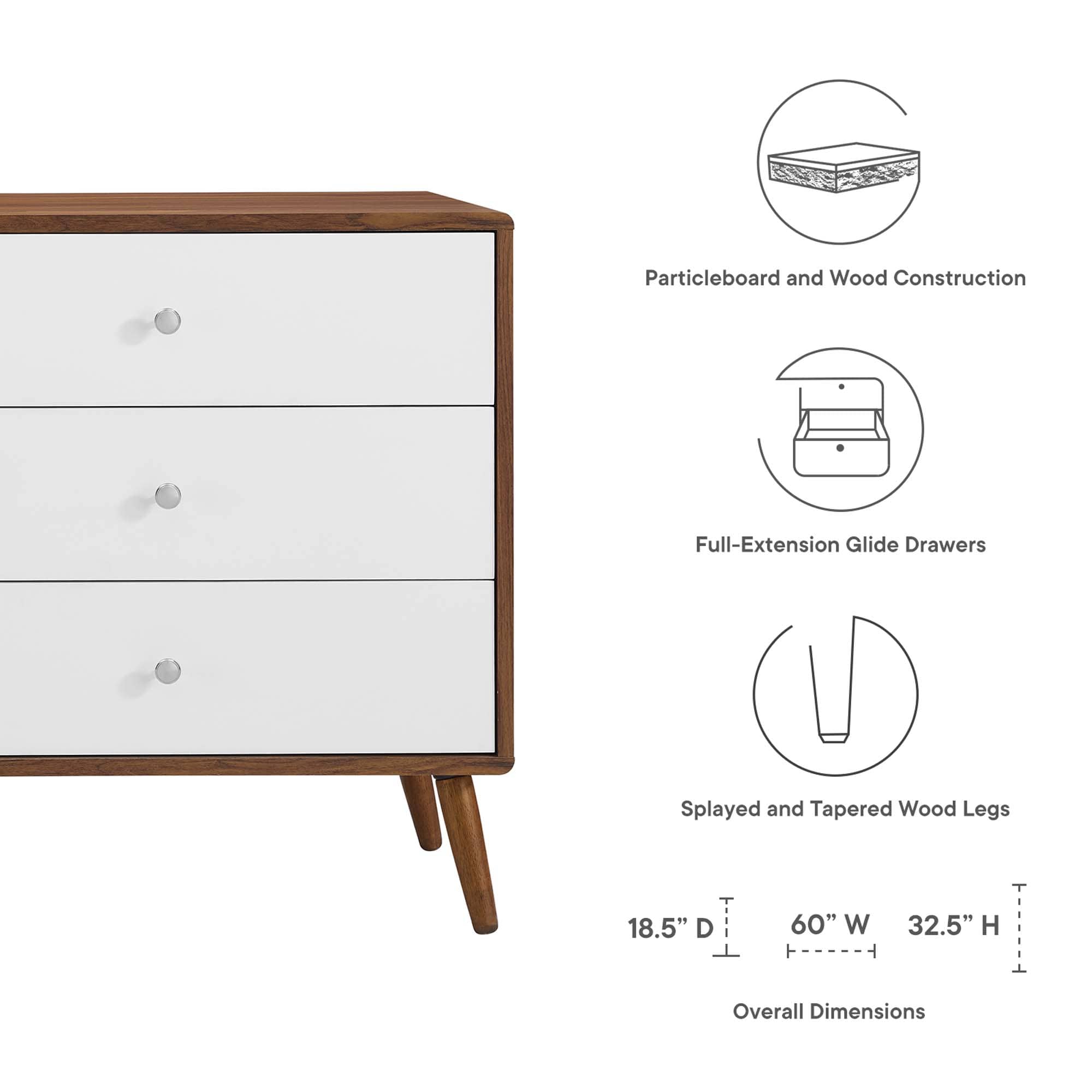 Modway MOD-7022-WAL-WHI dressers - View #2