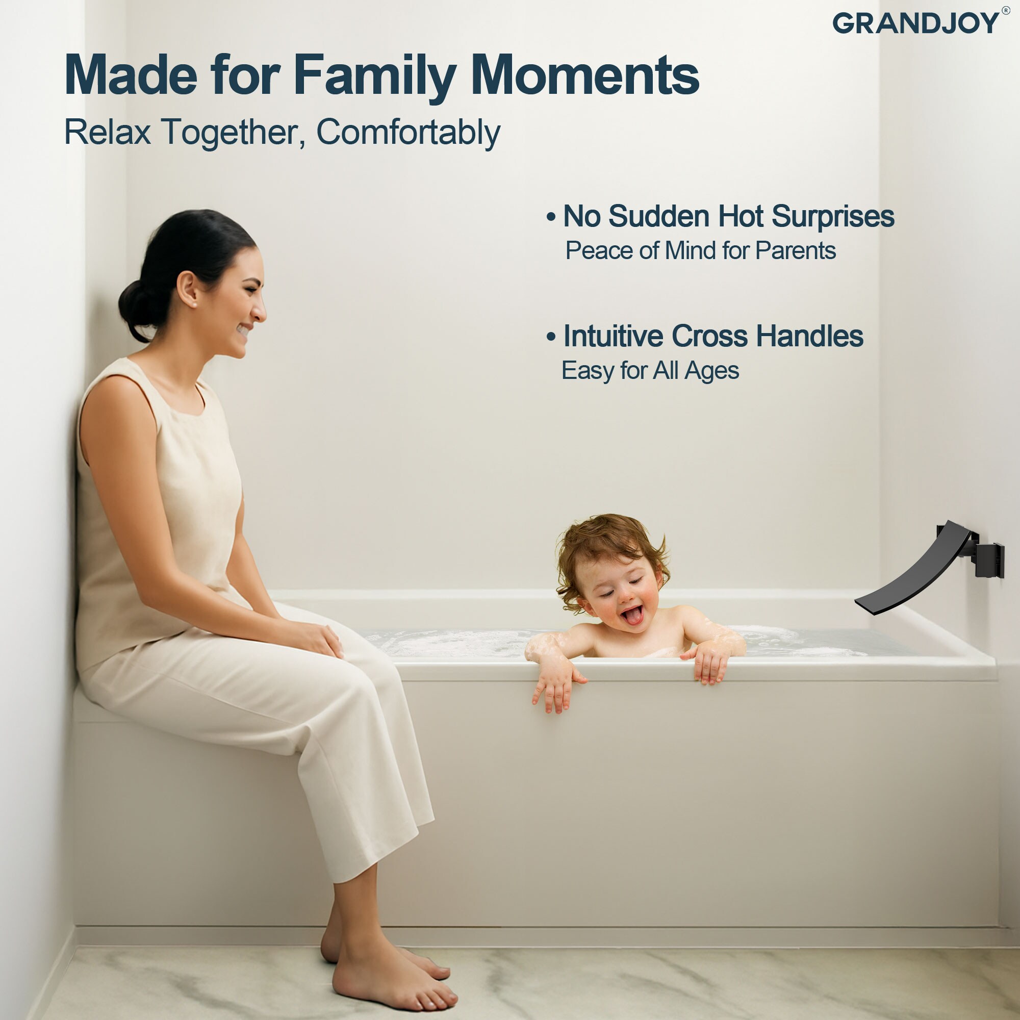 GRANDJOY FL23671-BN Roman-Tub-Faucets - View #10