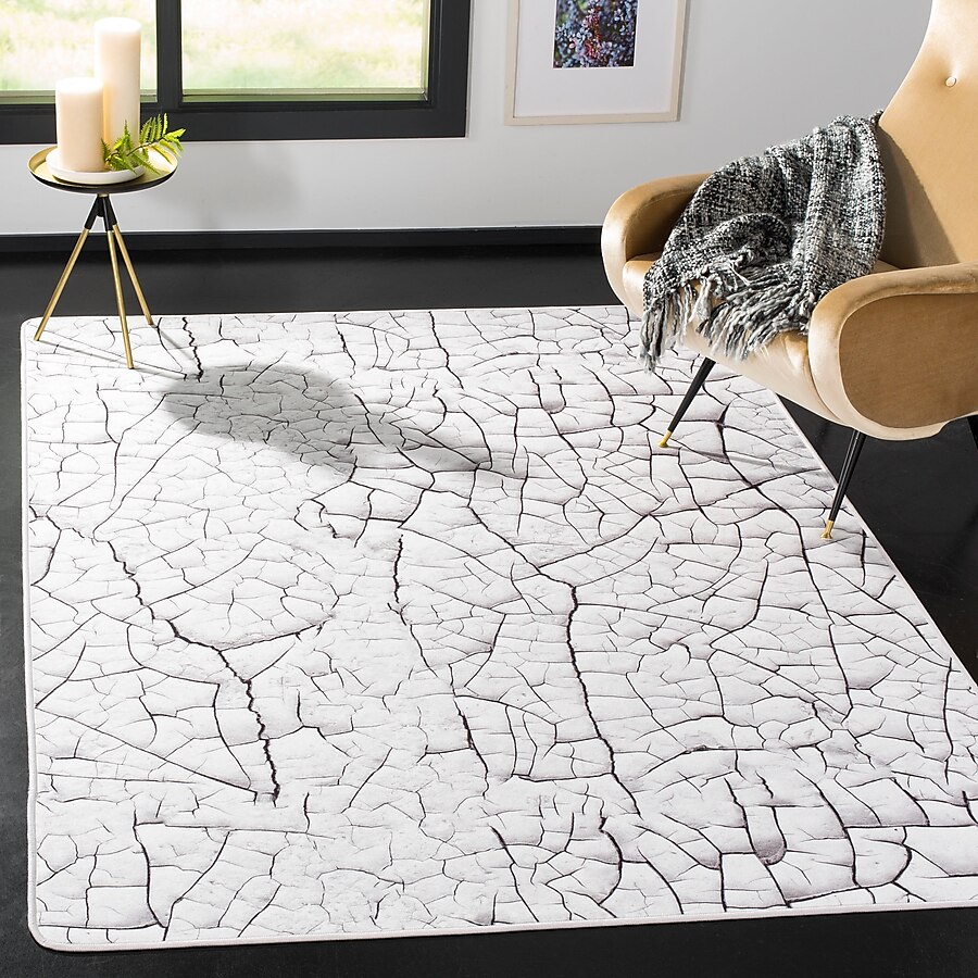 Safavieh Daytona 4 x 6 Light Gray/Charcoal Indoor Abstract Area Rug Safavieh Daytona 4 x 6 Light Gray/Charcoal Indoor Abstract Area Rug