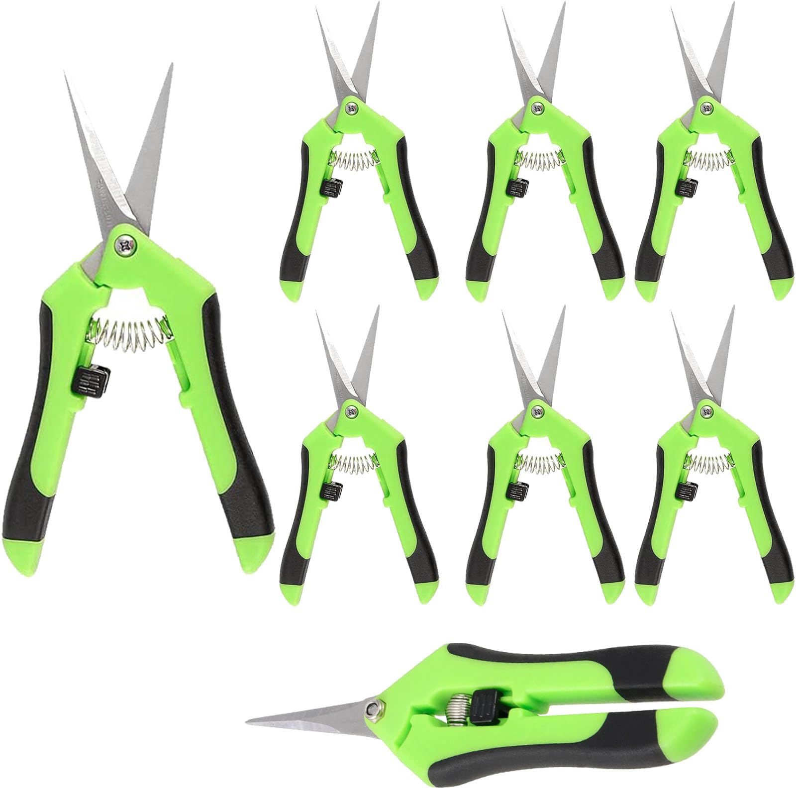 KHKFY 8 Pack Six Point Five Inches Bud Trimming Scissors with Stainless Steel Blades for Precise Garden Herb Plant Flower Pruning #LKH0814B363