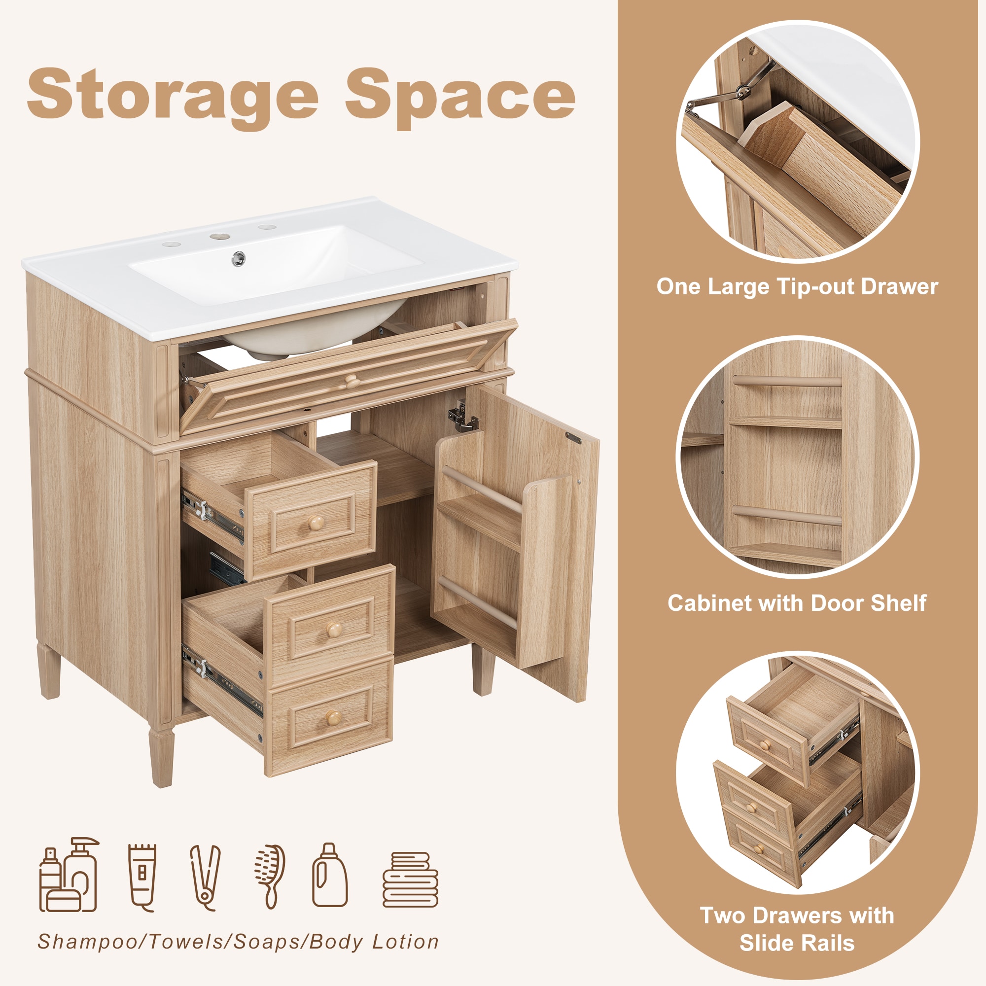 WELLFOR CBY-P375498T Bath-Vanity-Combo - View #6