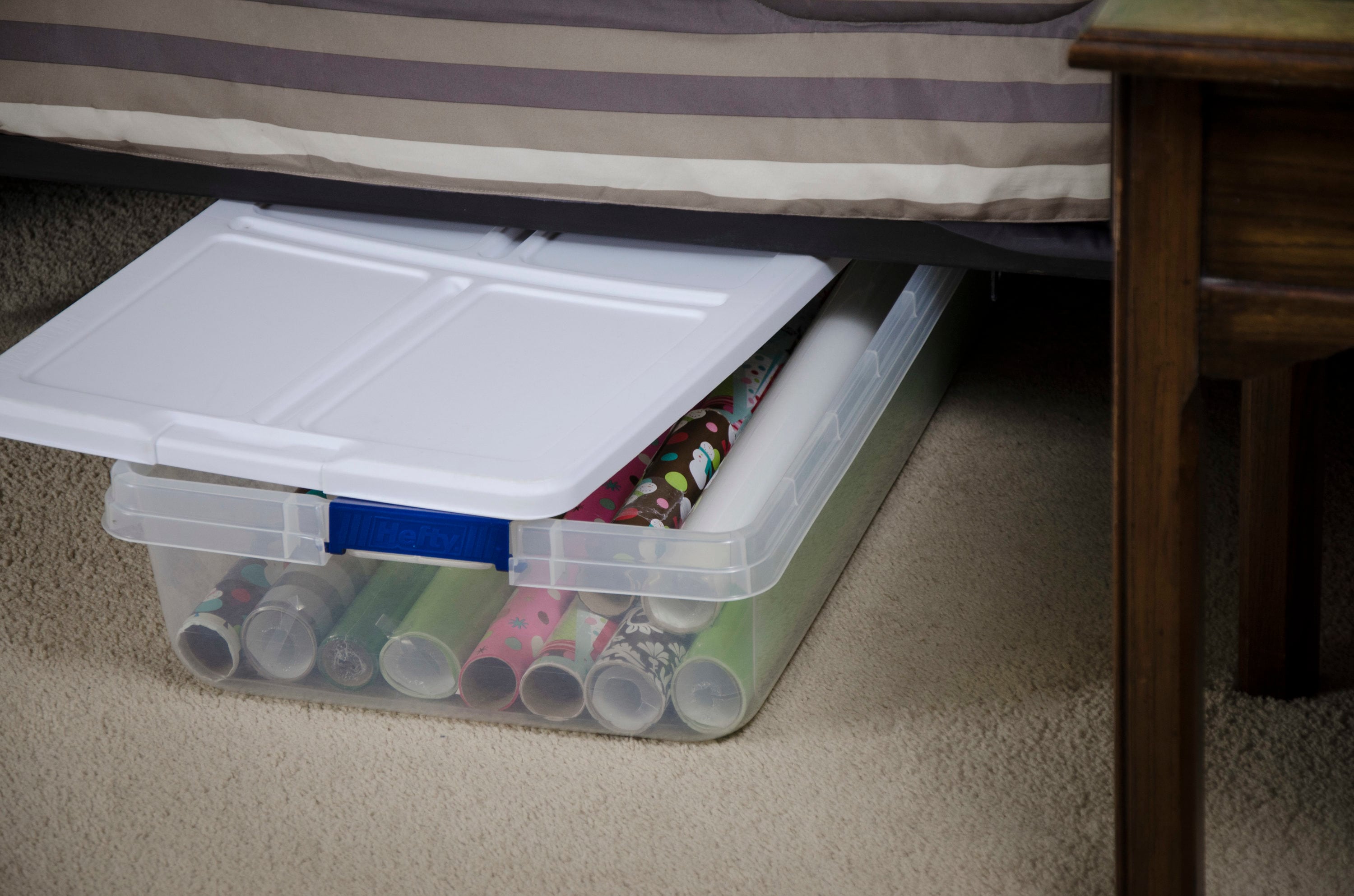 52L Large Plastic Under-bed Storage Containers Under Bed Storage
