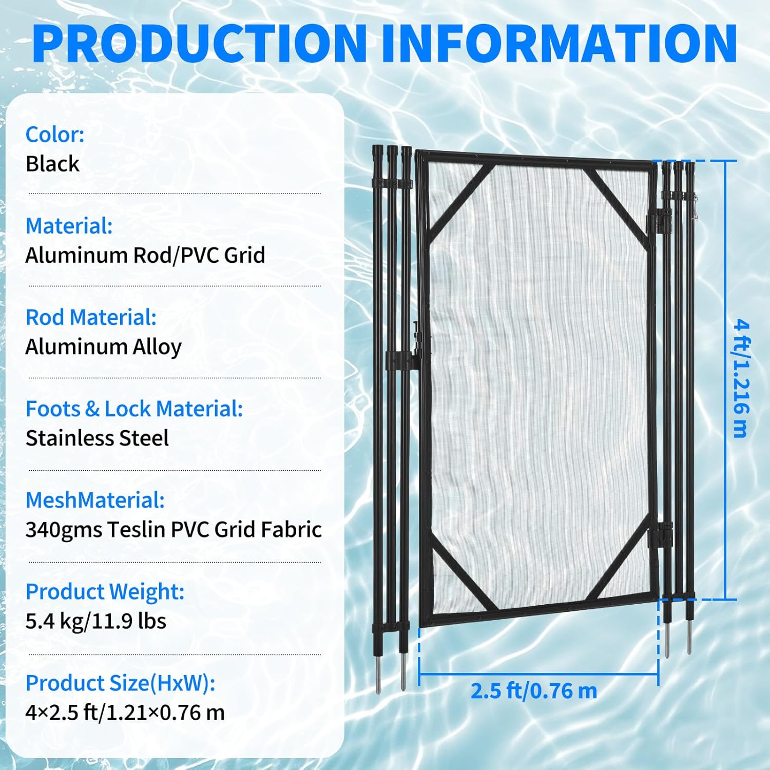 GAOMON LSPPJOK-O78ACE0JTX Pool-Safety-Barrier-Gates - View #8