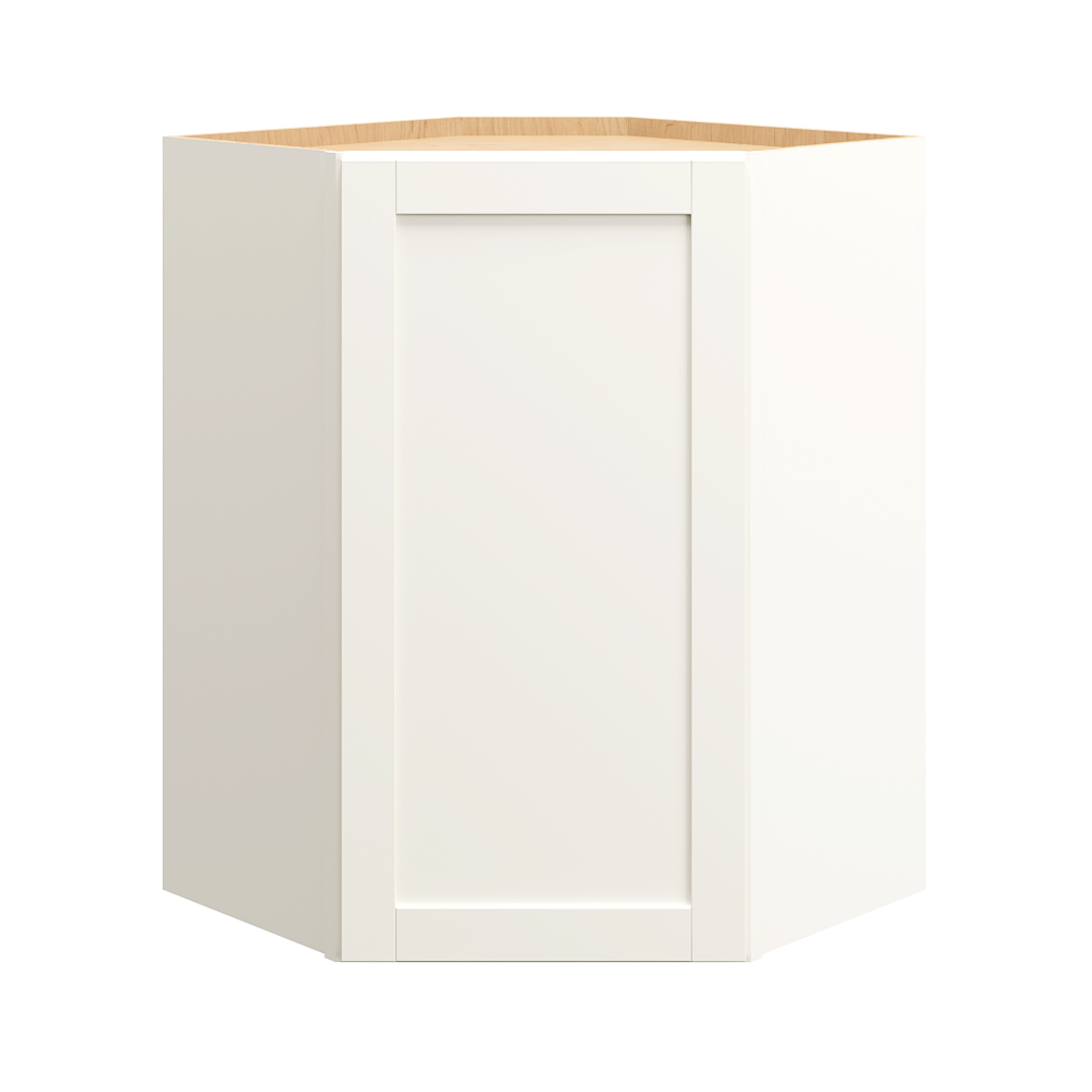 Diamond NOW G10 DC2436R Arcadia 12-in W x 36-in H x 24-in D White Diagonal Corner wall Fully assembled Cabinet (Recessed Panel Shaker)