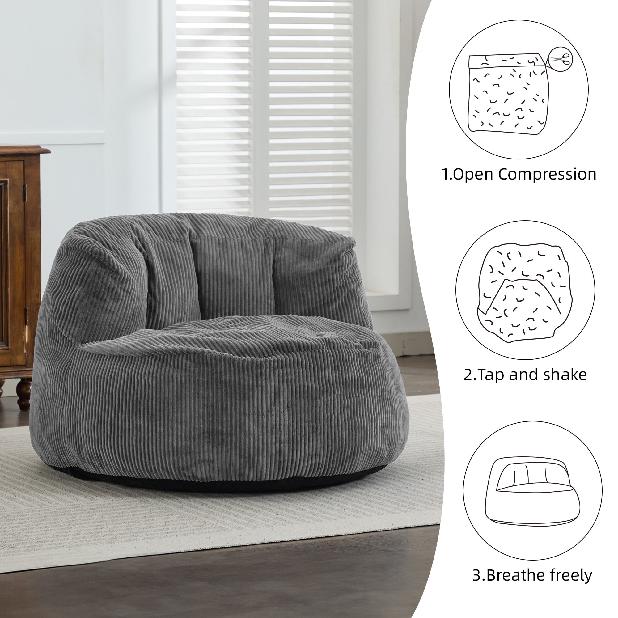VOUA SAF-JDRYRB-BKK Bean-Bag-Chairs - View #5