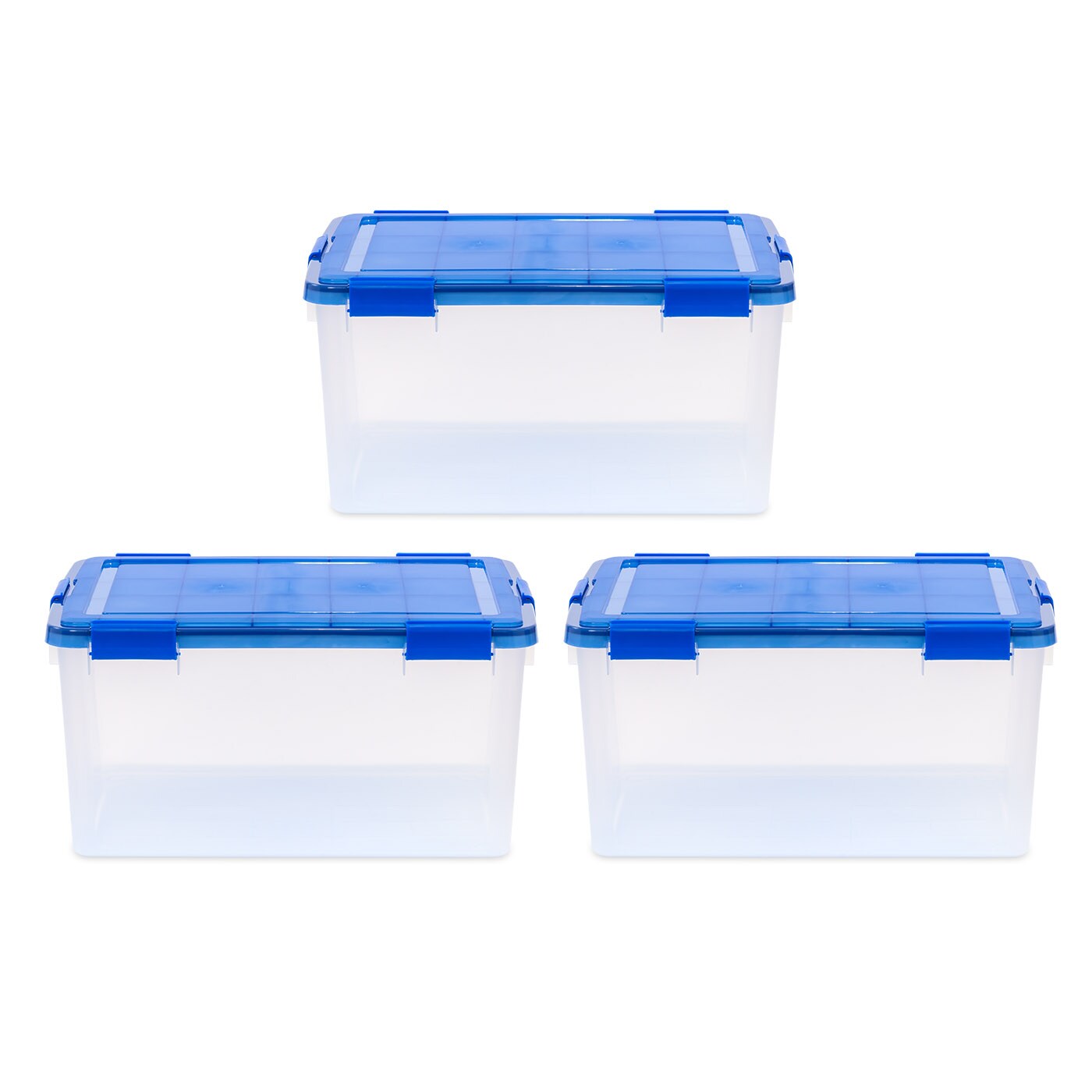 IRIS USA, INC. 62.8 qt. Water Tight Storage Box, Clear