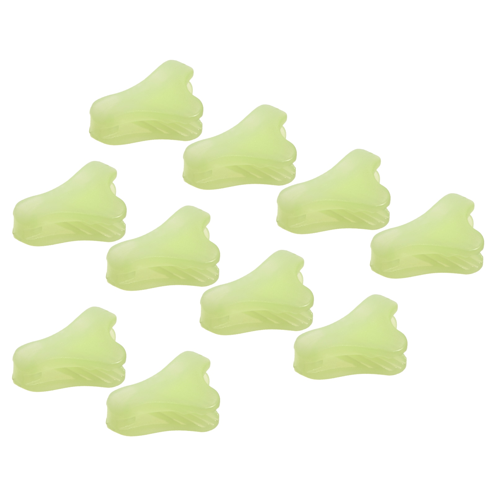 Unique Bargains Tent Rope Buckle Tensioner Large Triangle Cord Adjuster for Camping Hiking Backpacking Travel Fluorescent Green 10pcs #S25120502UX4152