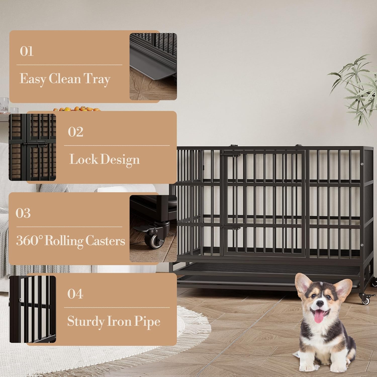 WhizMax GGL-PHO-33CQWTXW Pet-Crates-Carriers - View #3