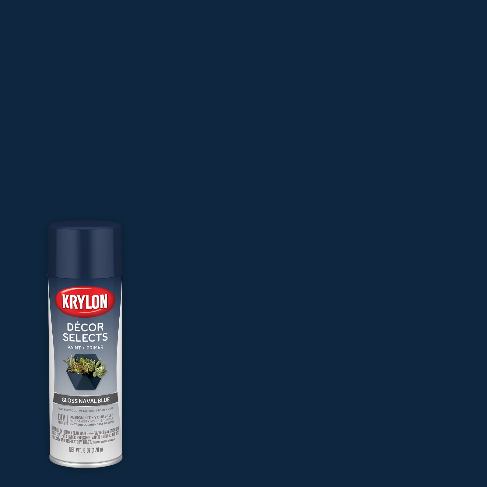 Krylon Decor Selects Gloss Naval Blue Spray Paint and Primer In One ...