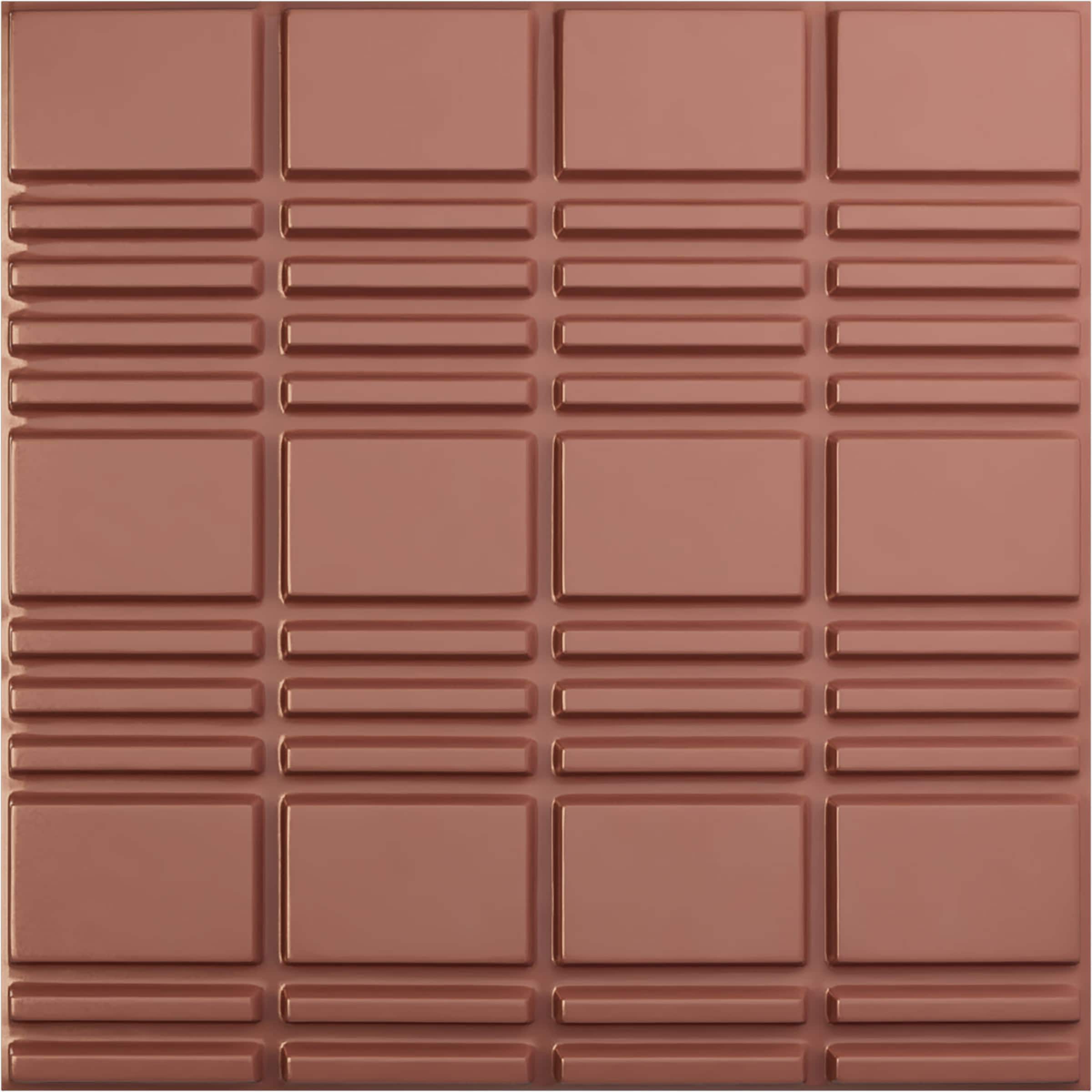 Ekena Millwork WP20X20SDFCP 19-5/8-in x 19-5/8-in Embossed Universal Pearl Metallic Champagne Pink PVC Wall Panel