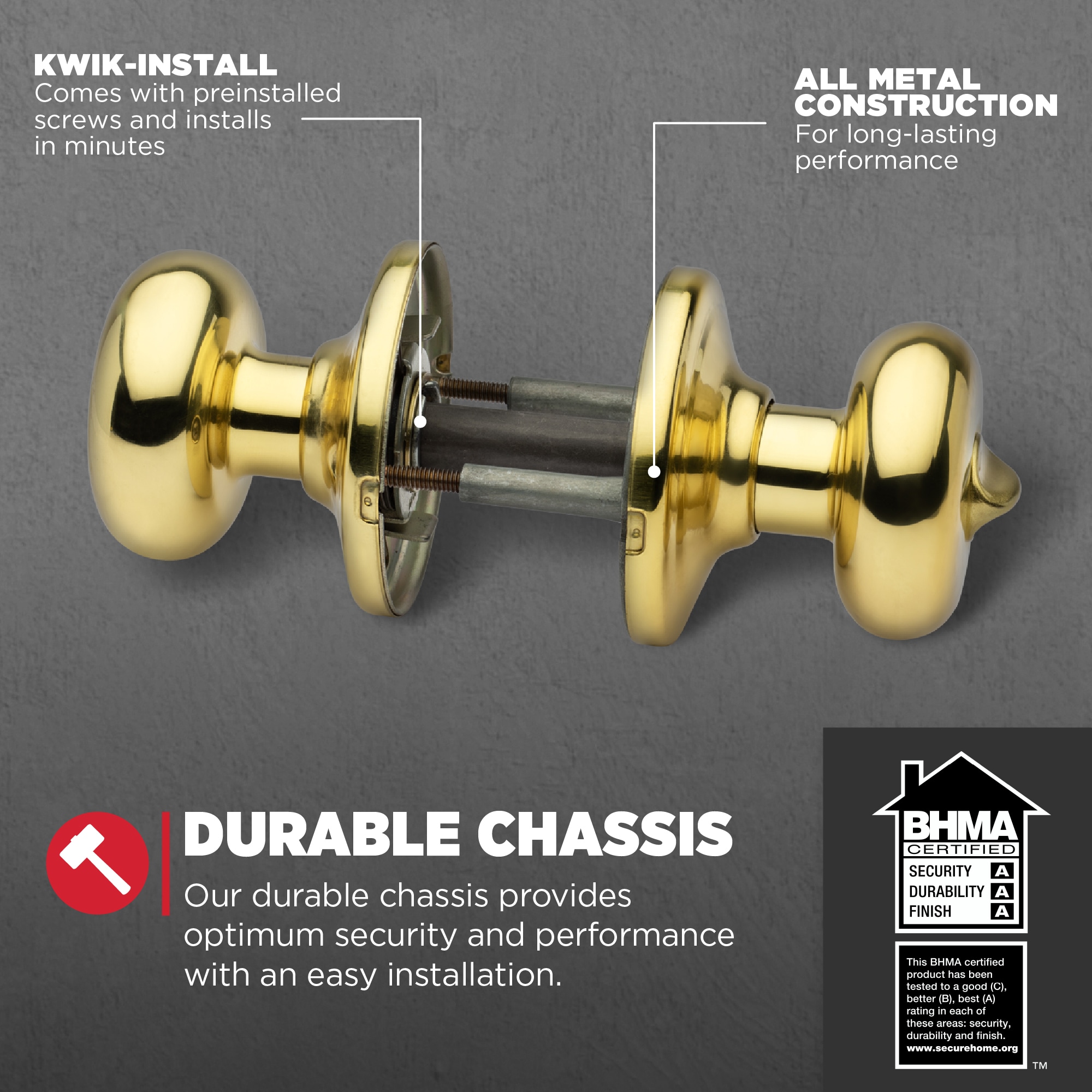 Kwikset Signature Series 730J 3 CP Door-Knobs - View #3