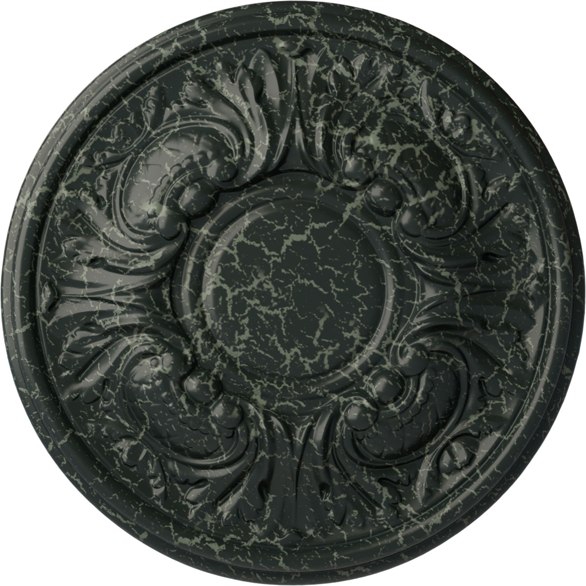 Ekena Millwork CM11WAPTC Wakefield 11.75-in W x 11.75-in L Painted Turtle Crackle Polyurethane Whole Ceiling Medallion
