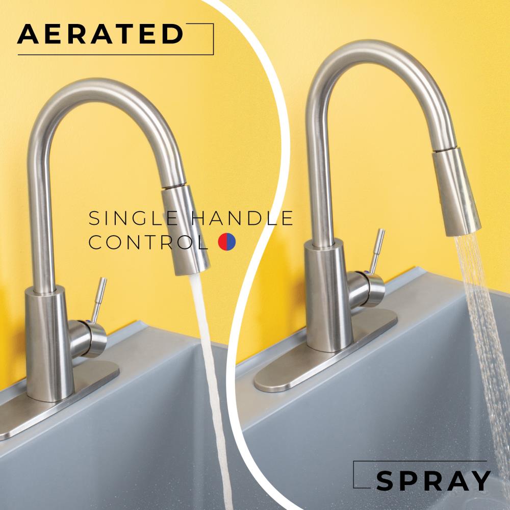 Gray Freestanding Utility Sink with Stainless Steel Faucet