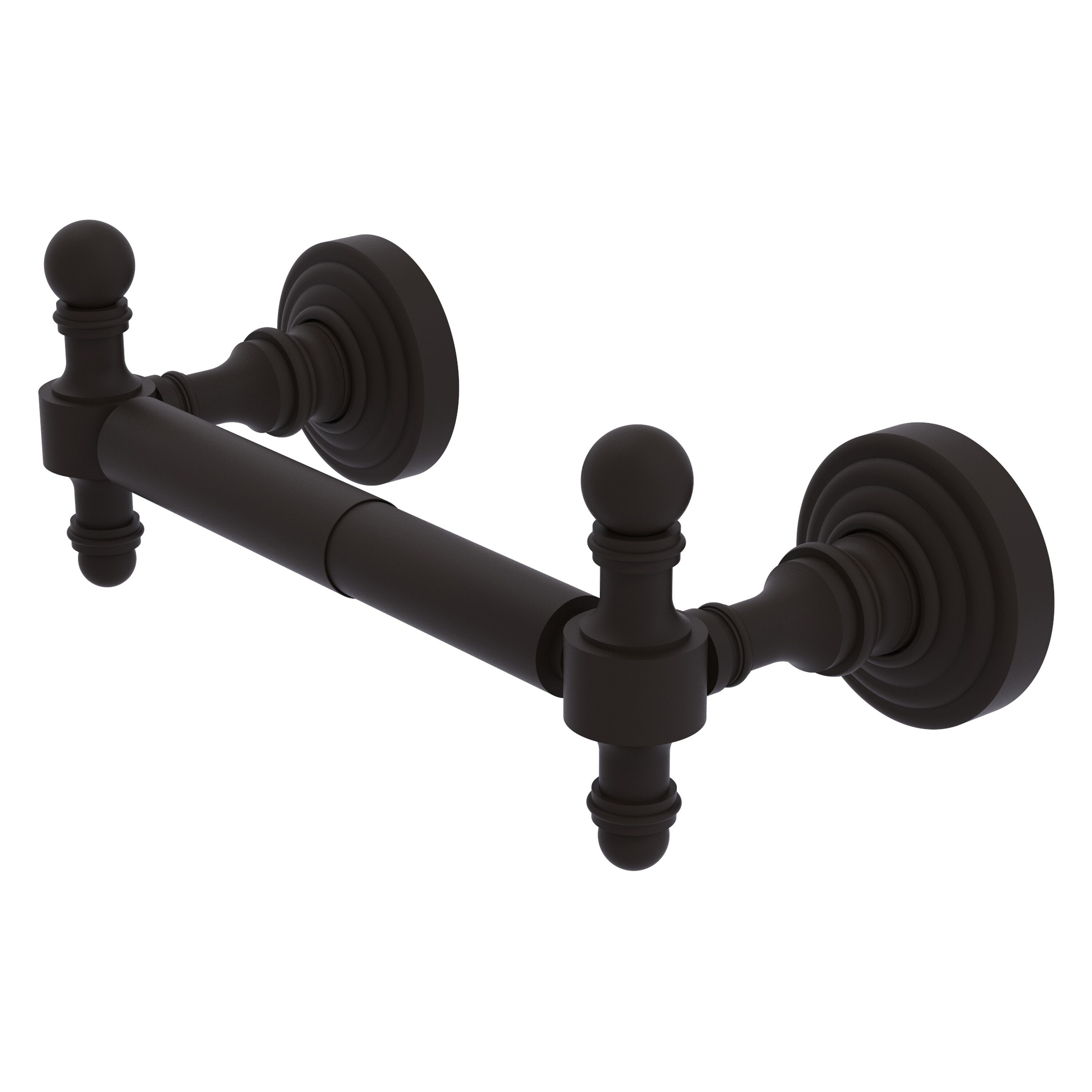 Allied Brass RW-24-ORB Retro Wave Oil-rubbed Bronze Wall mount Double post Toilet Paper Holder 1 -Rolls with Storage