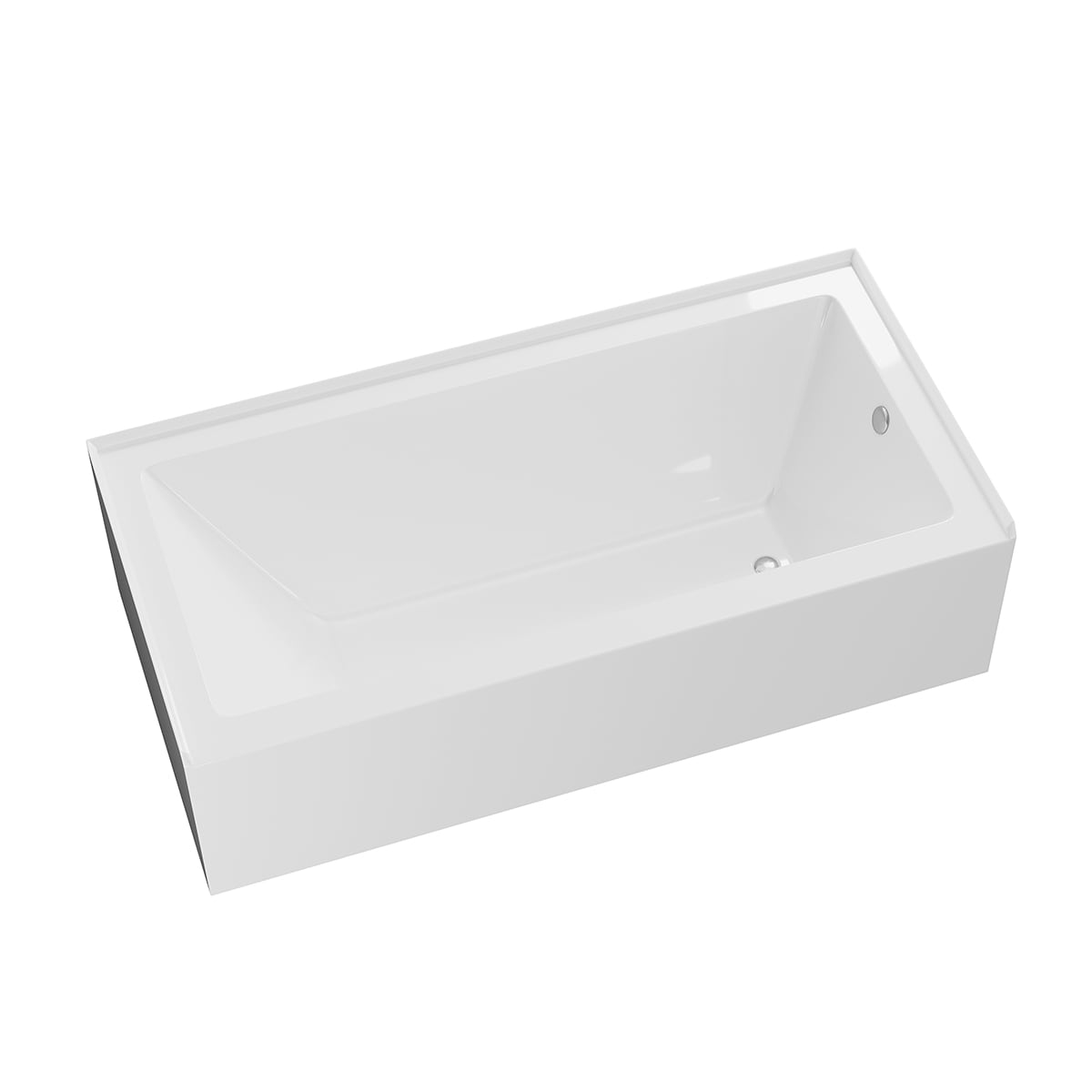 Nova 60'' White Acrylic Alcove Soaking Bathtub