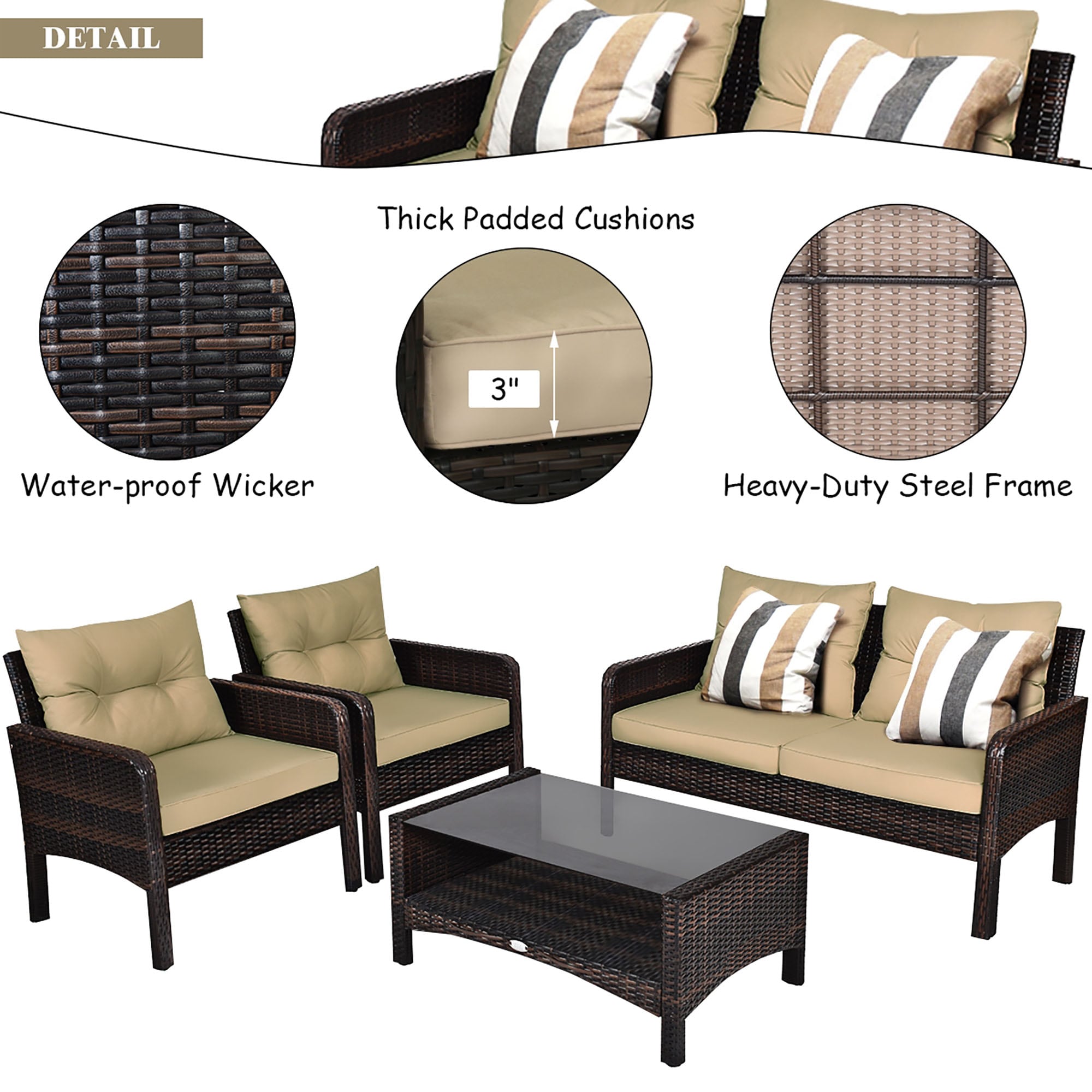 CASAINC CEW-012BLDB13X2 Patio-Conversation-Sets - View #4