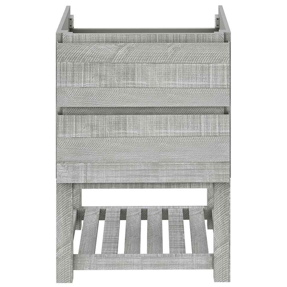 Sage Gray 46" Double Sink Freestanding Acacia Wood Bathroom Vanity