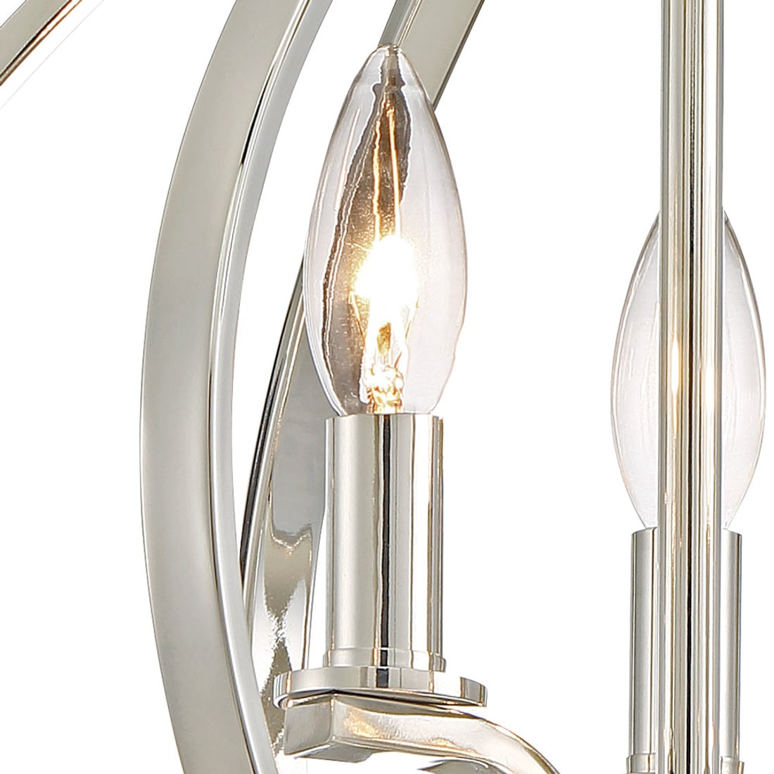 Polished Nickel 3-Light Semi Flush Mount Ceiling Fixture