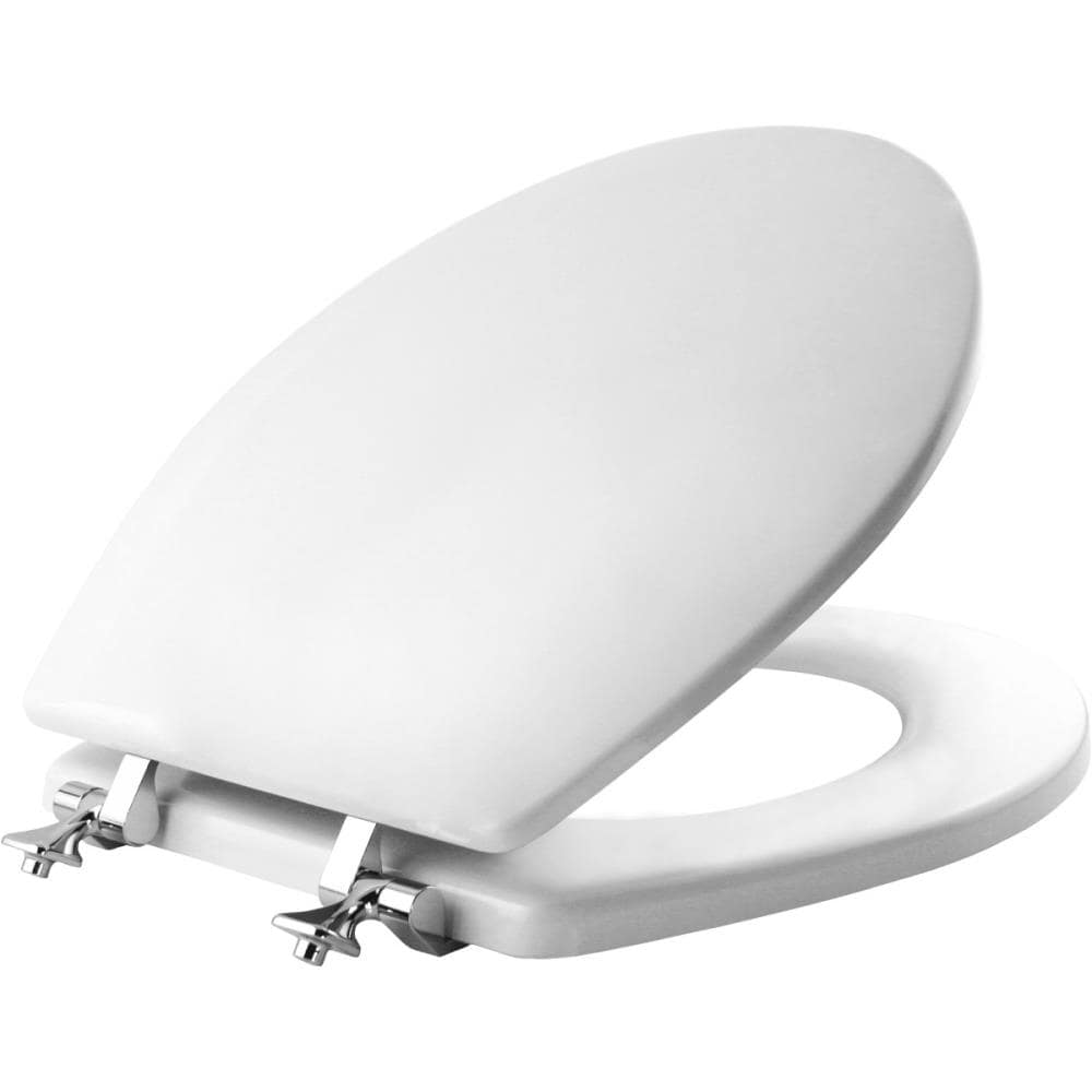 Church 726CH 000 Wood White Round Toilet Seat