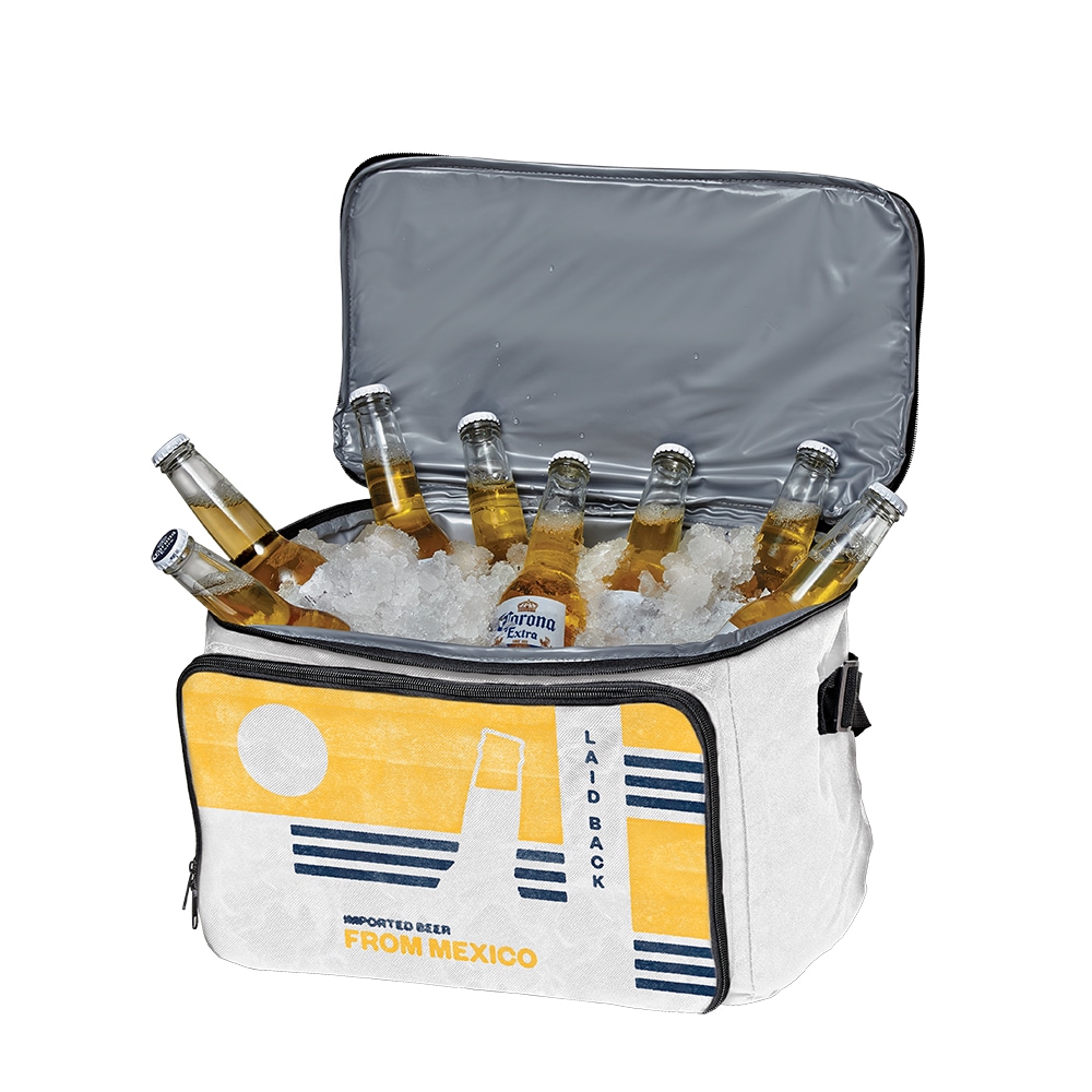 Corona 36-Can Insulated Beverage Cooler Bag, White, Nylon Material,  Lightweight and Portable in the Beverage Coolers department at
