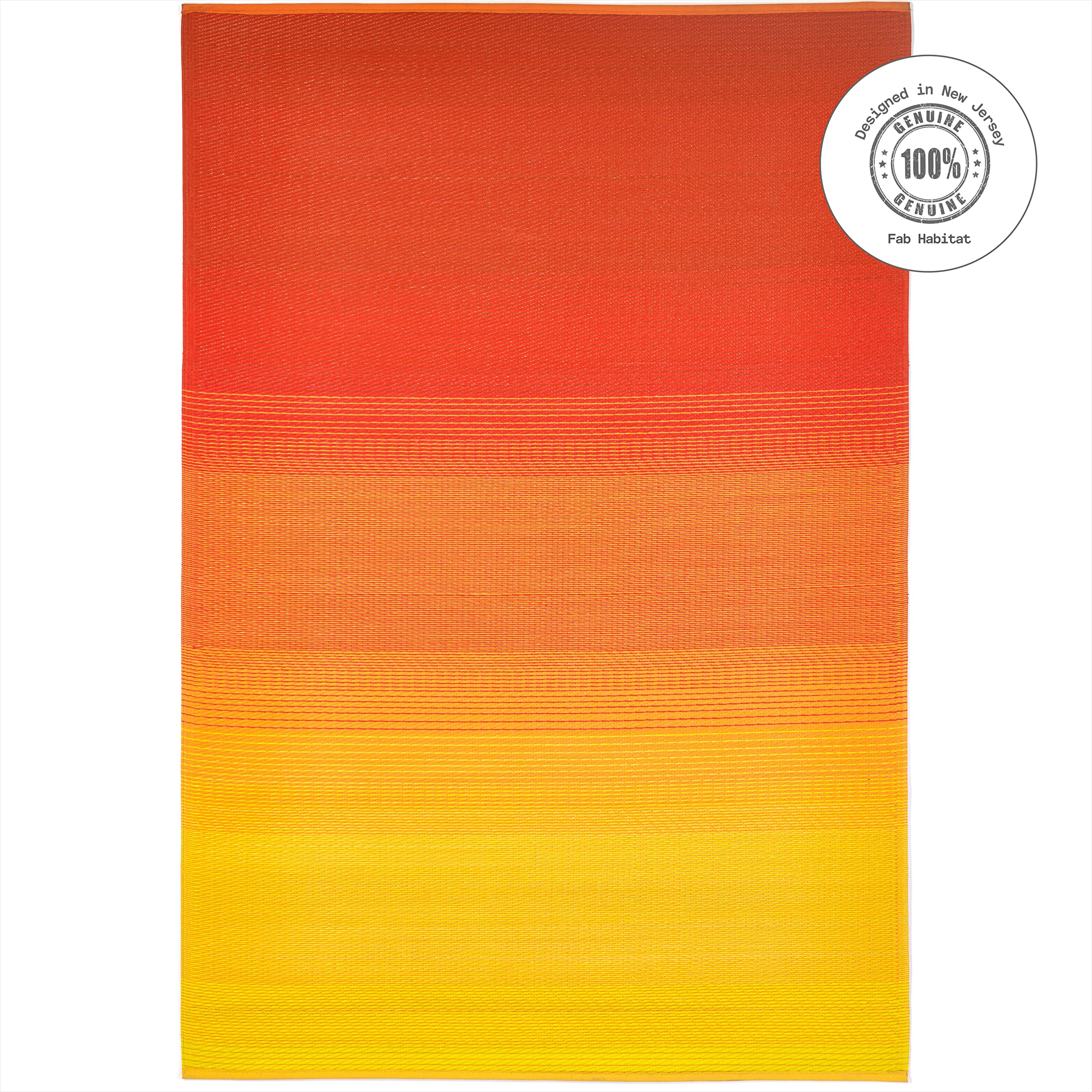 Fab Habitat Outdoor Rug - Waterproof Fade Resistant Crease-Free ...