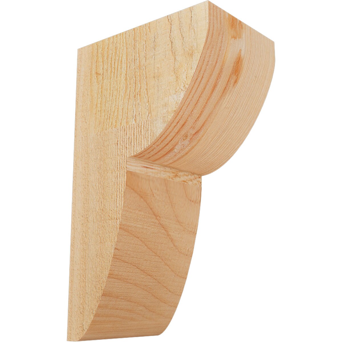 Ekena Millwork COR04X06X10CRE00RDF 4-in x 6-in x 10-in Crestline Unfinished Douglas fir Wood Paintable/Stainable Corbel