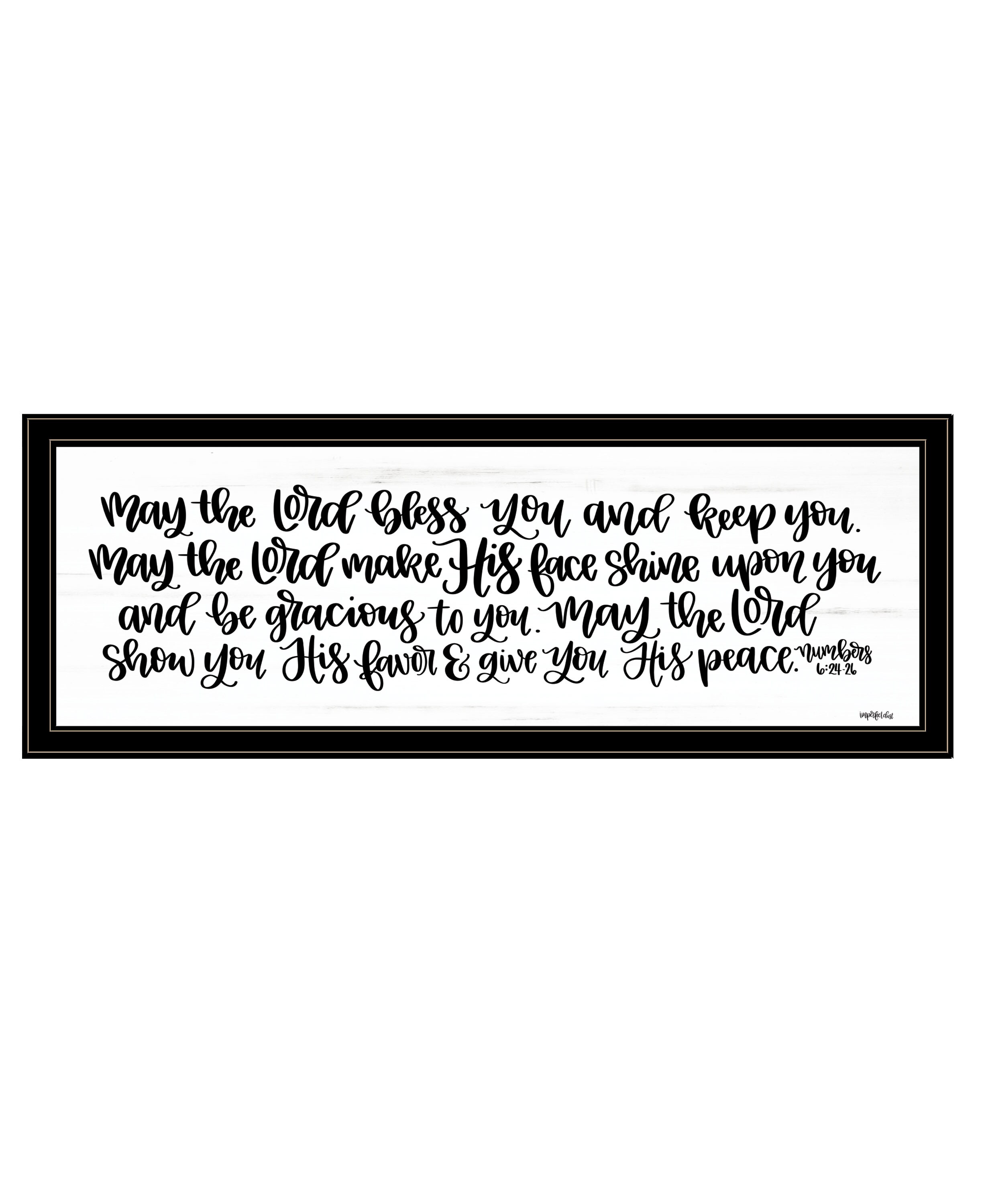 HyperDrop Cart Black Wood May the Lord Bless You and Keep You Framed ...