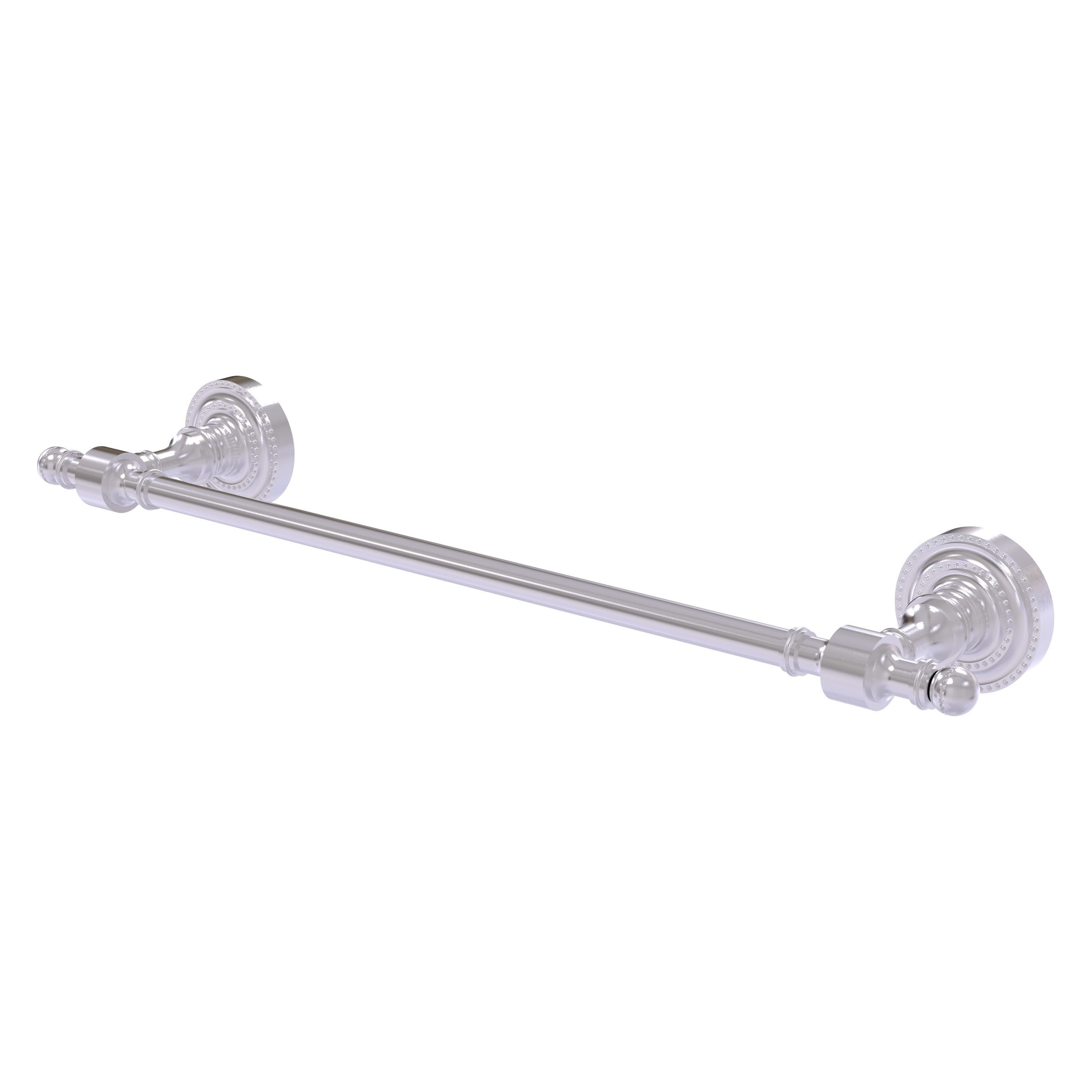 Allied Brass RD-31/24-SCH Retro Dot 24-in Satin Chrome Wall mount Single Towel Bar